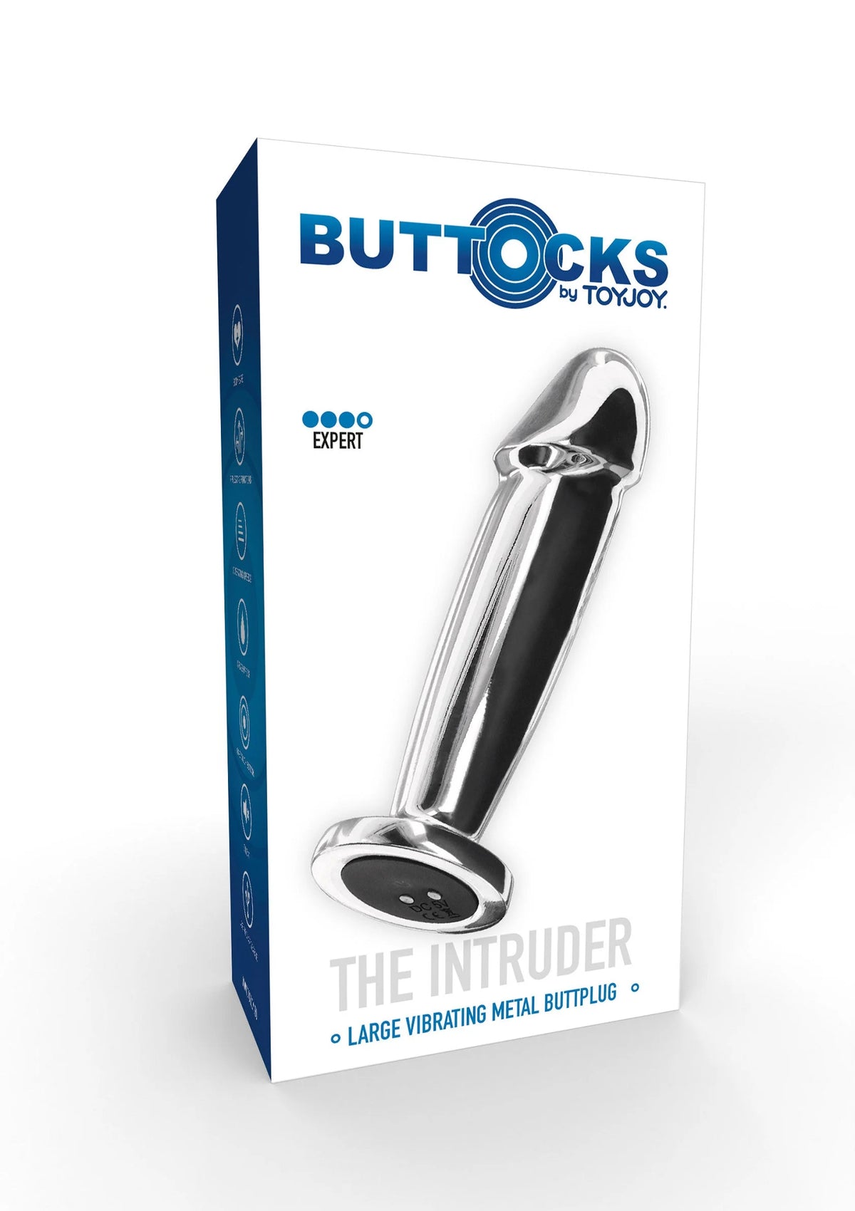 Bestel: Buttocks The Intruder Vibrating Plug Metal Buttplug by ToyJoy - bij Happytoys.nl, happytoys.be, Happytoys.ae: erotische sex webshop | liever Happy dan Easy âââââ