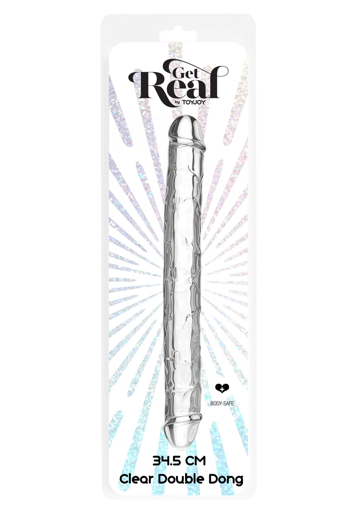 Bestel: Get Real Clear Double Dong 13' by ToyJoy - bij Happytoys.nl, happytoys.be, Happytoys.ae: erotische sex webshop | liever Happy dan Easy âââââ