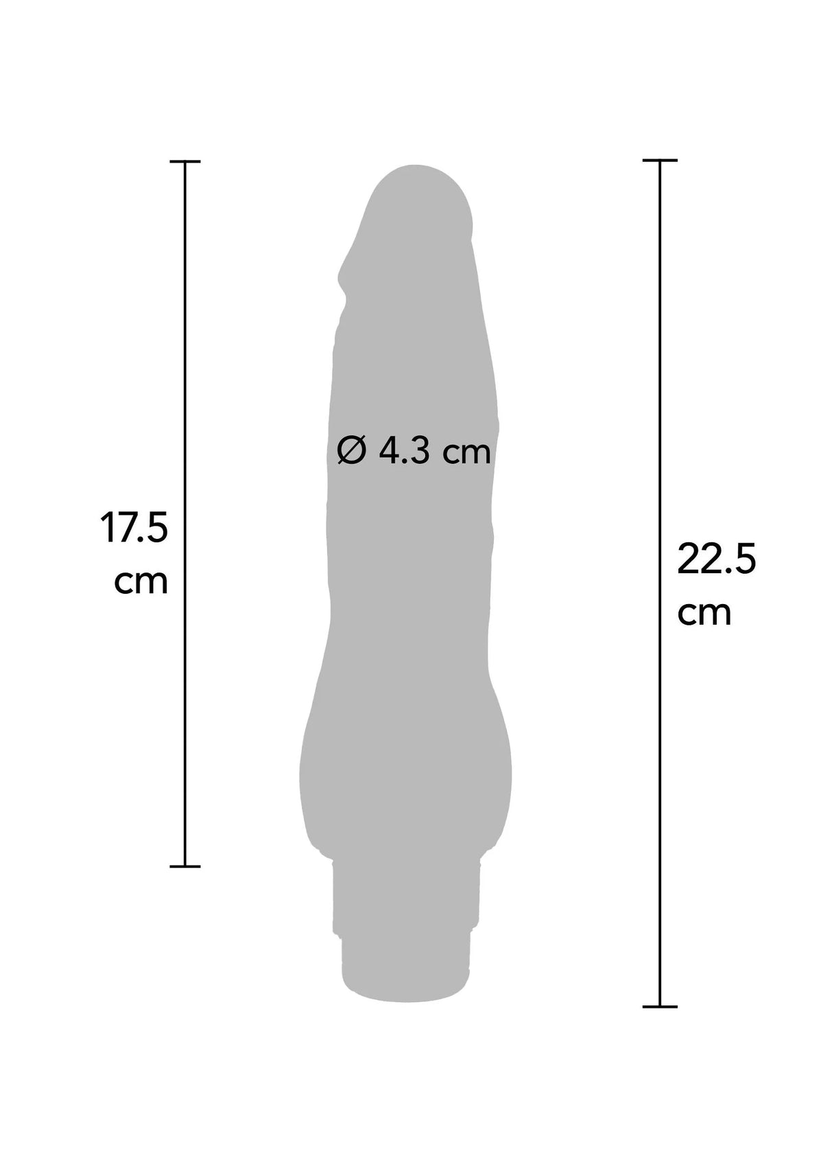 Bestel: Dual Density Vibrator TPE 22.5 cm - bij Happytoys.nl, happytoys.be, Happytoys.ae: erotische sex webshop | liever Happy dan Easy âââââ