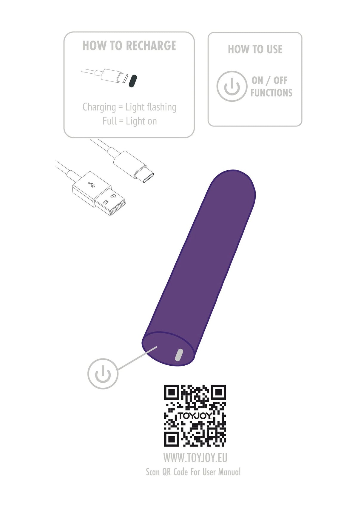 Bestel: Designer Edition Pocket Vibrator Purple by Toyjoy - bij Happytoys.nl, happytoys.be, Happytoys.ae: erotische sex webshop | liever Happy dan Easy âââââ