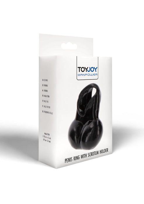Bestel: Penis Ring with Scrotum Holder by ToyJoy Manpower - bij Happytoys.nl, happytoys.be, Happytoys.ae: erotische sex webshop | liever Happy dan Easy âââââ