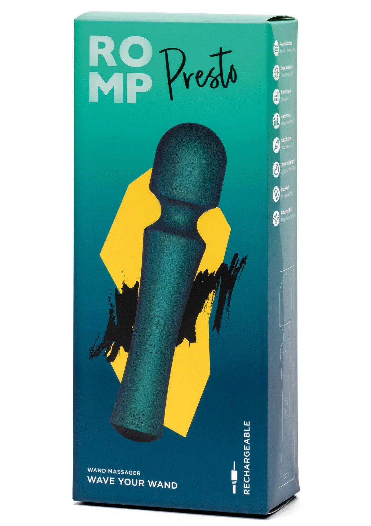 Bestel: Presto Wand by Romp - bij Happytoys.nl, happytoys.be, Happytoys.ae: erotische sex webshop | liever Happy dan Easy ⭐⭐⭐⭐⭐