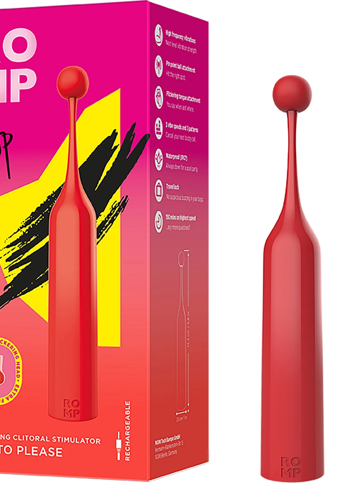 Bestel: Pop tip vibrator by Romp - bij Happytoys.nl, happytoys.be, Happytoys.ae: erotische sex webshop | liever Happy dan Easy ⭐⭐⭐⭐⭐