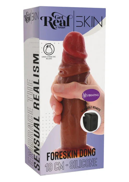 Bestel: Foreskin Dong Vibrating Silicone 19 cm by ToyJoy - bij Happytoys.nl, happytoys.be, Happytoys.ae: erotische sex webshop | liever Happy dan Easy âââââ