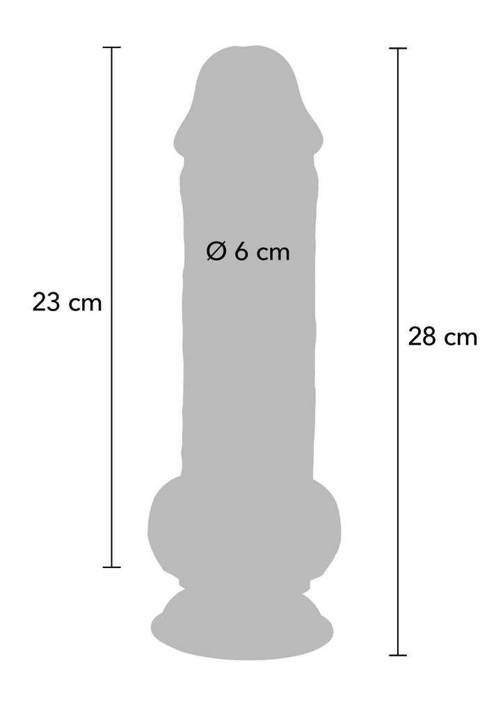 Bestel: Deluxe Dual Density Thick Dildo TPE 28 cm by ToyJoy Get Real - bij Happytoys.nl, happytoys.be, Happytoys.ae: erotische sex webshop | liever Happy dan Easy âââââ