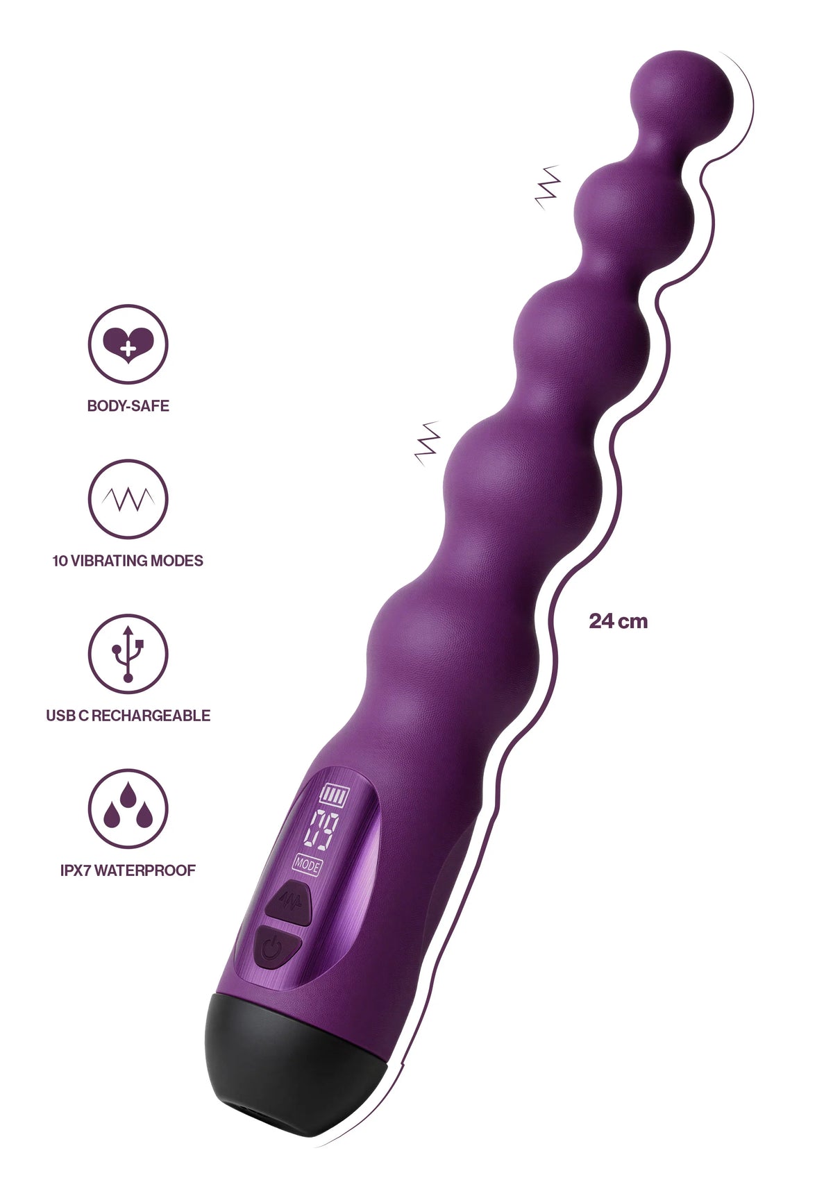 Nova Glow Beaded Vibrator by JoyJoy Luz