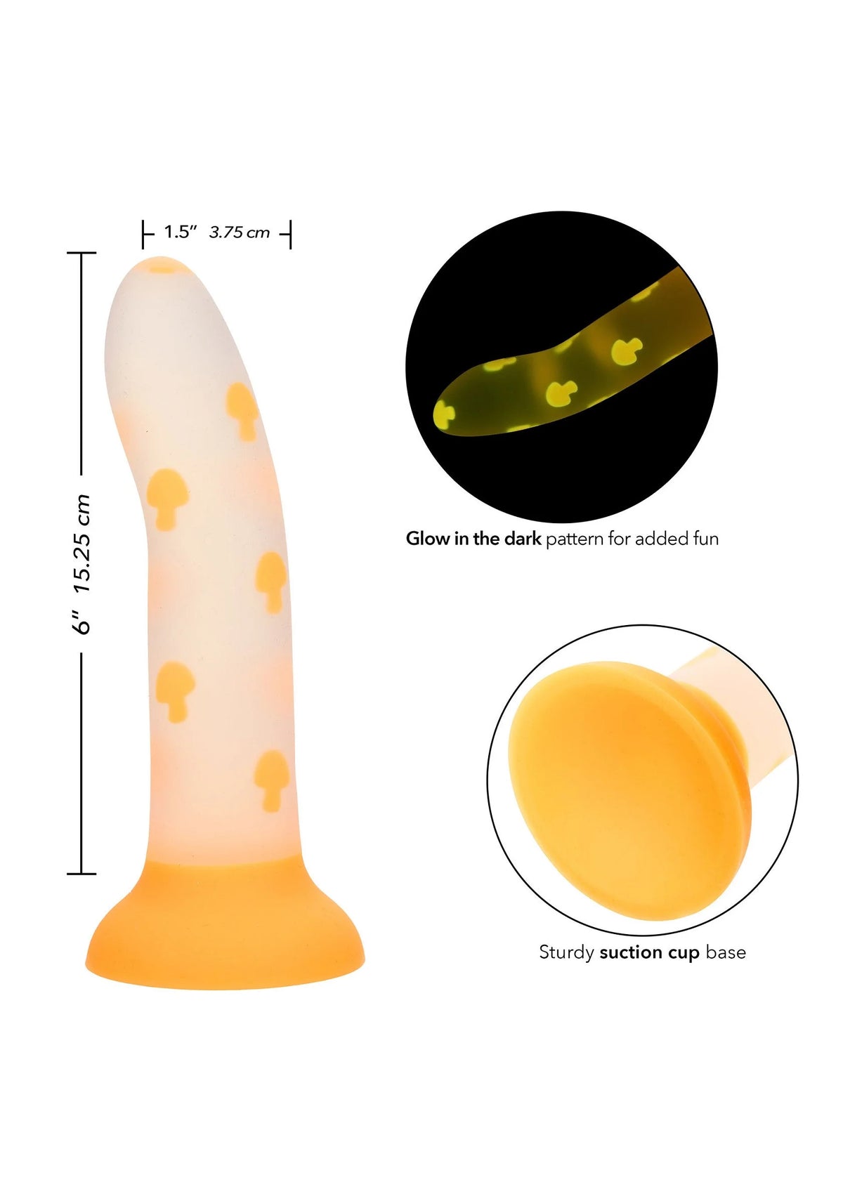 Bestel: Glow Stick Mushroom by CalExotics - bij Happytoys.nl, happytoys.be, Happytoys.ae: erotische sex webshop | liever Happy dan Easy ⭐⭐⭐⭐⭐