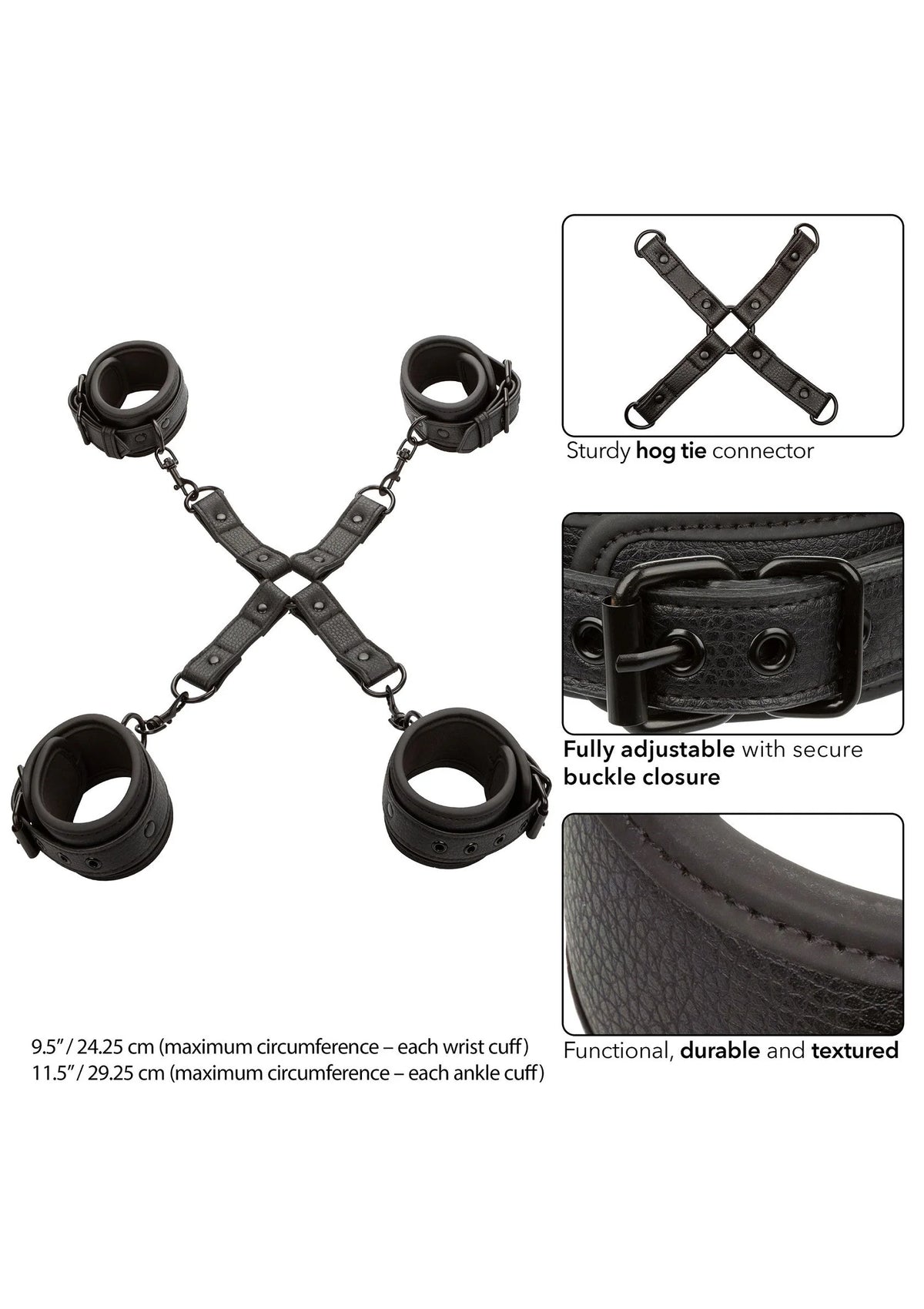 Bestel: Nocturnal Hog Tie by CalExotics - bij Happytoys.nl, happytoys.be, Happytoys.ae: erotische sex webshop | liever Happy dan Easy ⭐⭐⭐⭐⭐