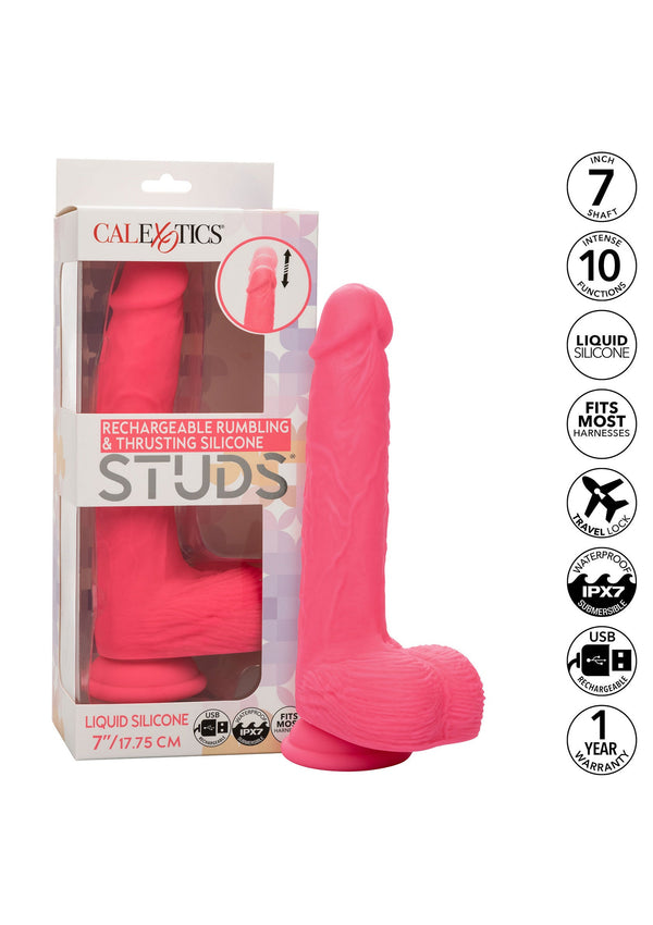 Bestel: Rumbling & Thrusting Vibrator by CalExotics Studs - bij Happytoys.nl, happytoys.be, Happytoys.ae: erotische sex webshop | liever Happy dan Easy ⭐⭐⭐⭐⭐