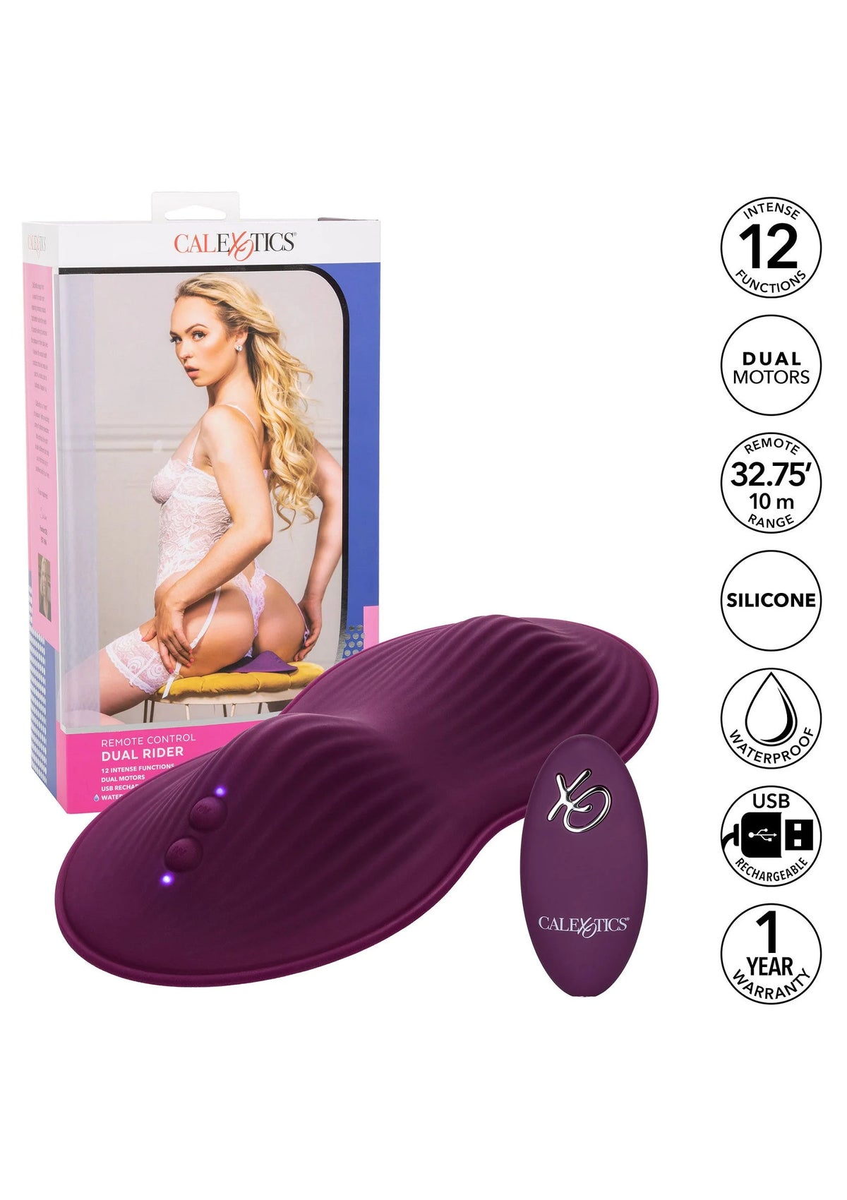 Bestel: Remote Control Dual Rider sit on vibrator by CalExotics - bij Happytoys.nl, happytoys.be, Happytoys.ae: erotische sex webshop | liever Happy dan Easy ⭐⭐⭐⭐⭐