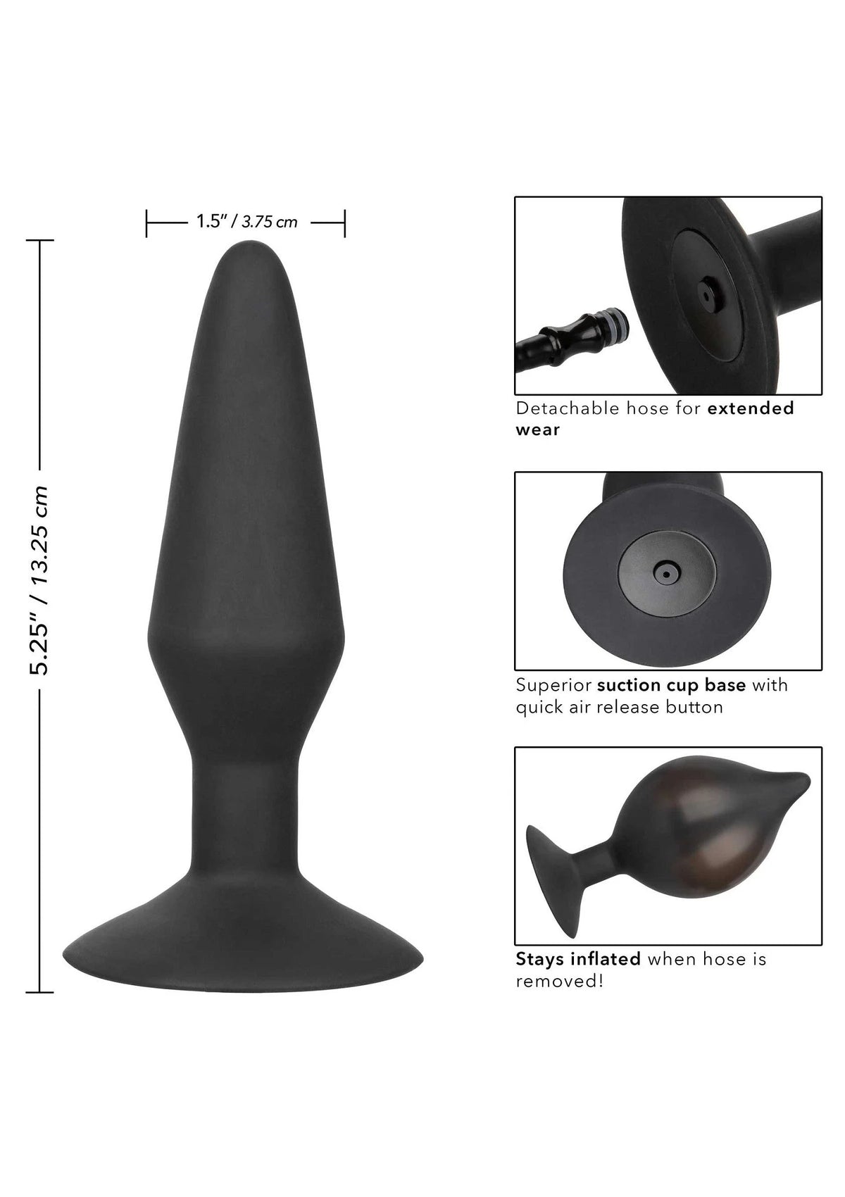 Bestel: Large Silicone Inflatable butPlug by CalExotics - bij Happytoys.nl, happytoys.be, Happytoys.ae: erotische sex webshop | liever Happy dan Easy ⭐⭐⭐⭐⭐