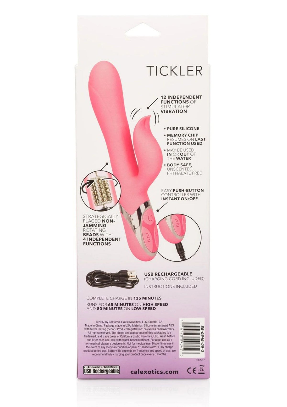 Bestel: Enchanted Tickler Double vibrator by CalExotics - bij Happytoys.nl, happytoys.be, Happytoys.ae: erotische sex webshop | liever Happy dan Easy ⭐⭐⭐⭐⭐