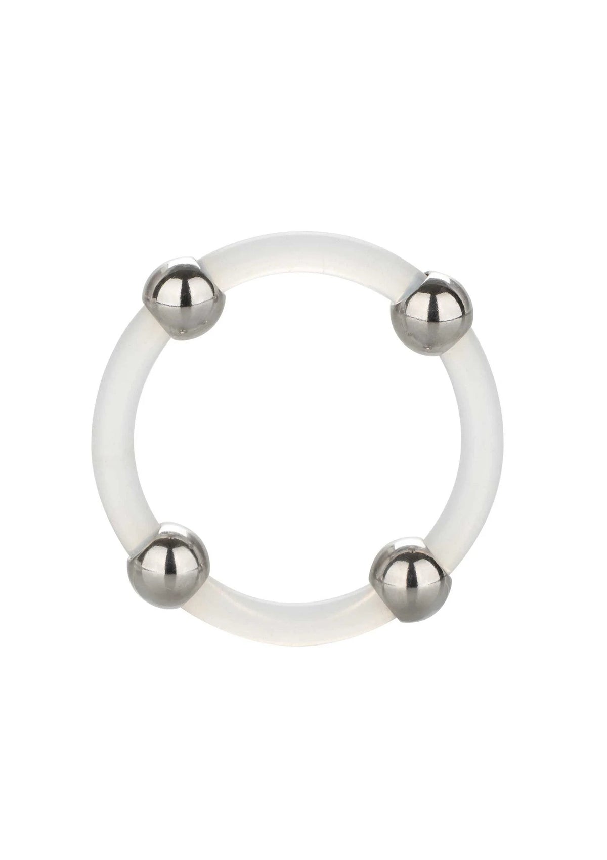 Bestel: Steel Beaded Silicone Ring L - bij Happytoys.nl, happytoys.be, Happytoys.ae: erotische sex webshop | liever Happy dan Easy âââââ - Default Title - 12765 - CLEAR
