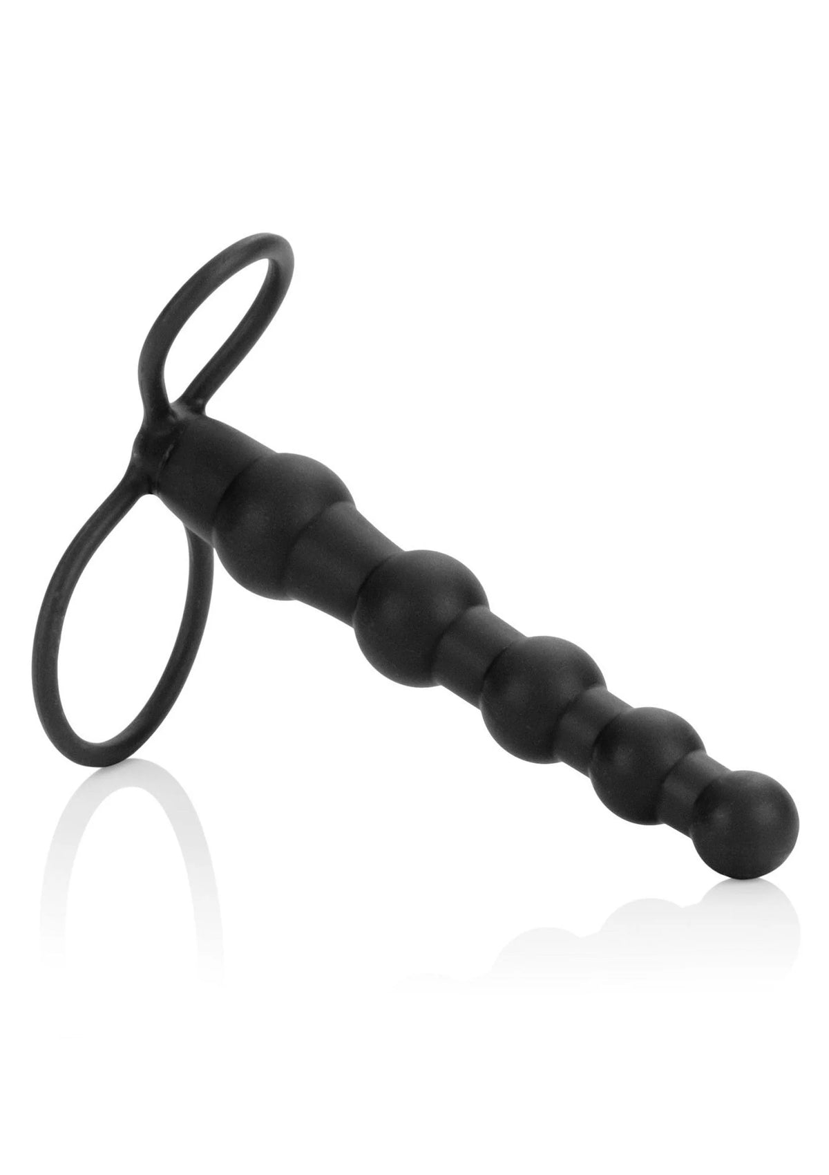 Bestel: Silicone Love Rider Beaded Dual Penetrator by CalExotics - bij Happytoys.nl, happytoys.be, Happytoys.ae: erotische sex webshop | liever Happy dan Easy ⭐⭐⭐⭐⭐ - Default Title - 12781 - BLACK