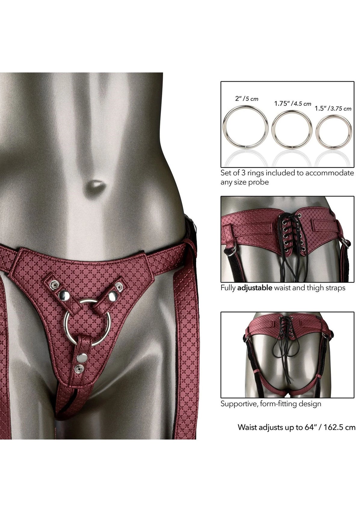 Bestel: The Regal Queen Strapon Harness by CalExotics Her Royal Harness - bij Happytoys.nl, happytoys.be, Happytoys.ae: erotische sex webshop | liever Happy dan Easy ⭐⭐⭐⭐⭐