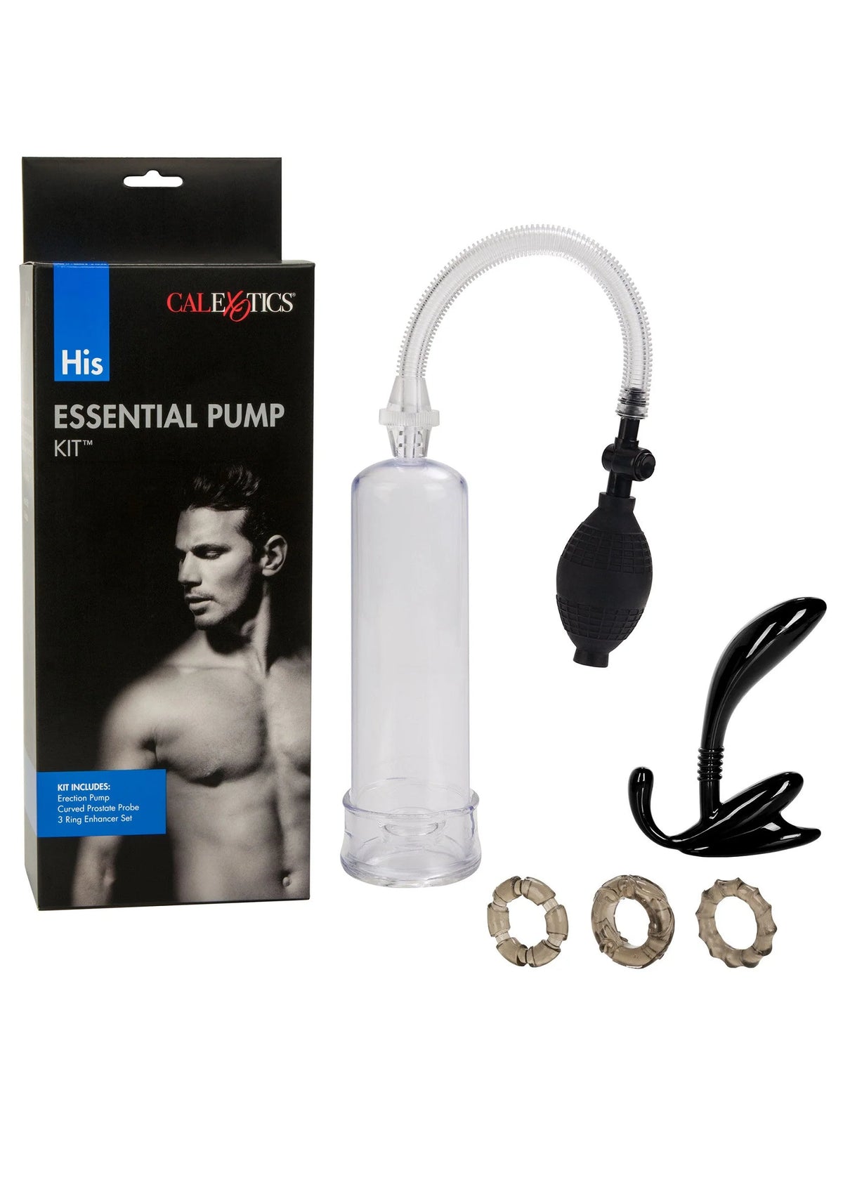 Bestel: His Essential Pump Kit Penis Pomp by CalExotics - bij Happytoys.nl, happytoys.be, Happytoys.ae: erotische sex webshop | liever Happy dan Easy ⭐⭐⭐⭐⭐