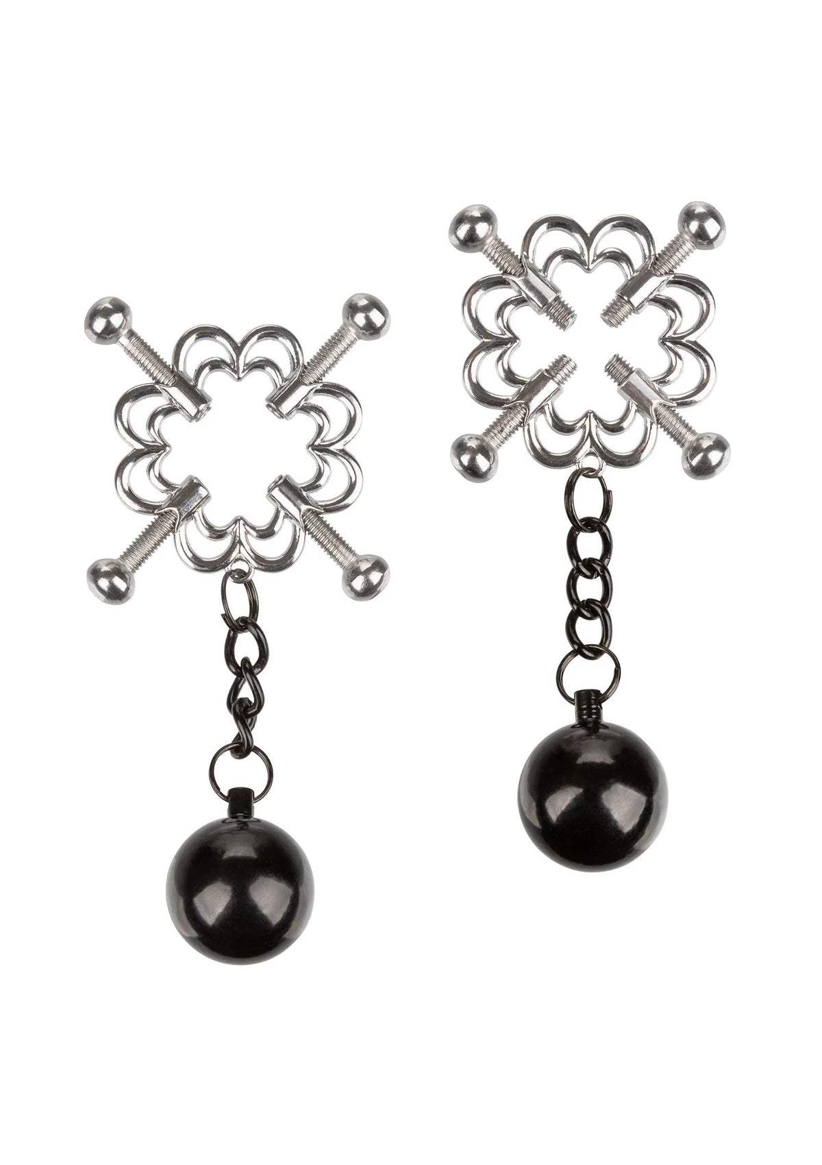 Bestel: 4 - Point Weighted Nipple Press by CalExotics - bij Happytoys.nl, happytoys.be, Happytoys.ae: erotische sex webshop | liever Happy dan Easy ⭐⭐⭐⭐⭐ - Default Title - 12916 - SILVER