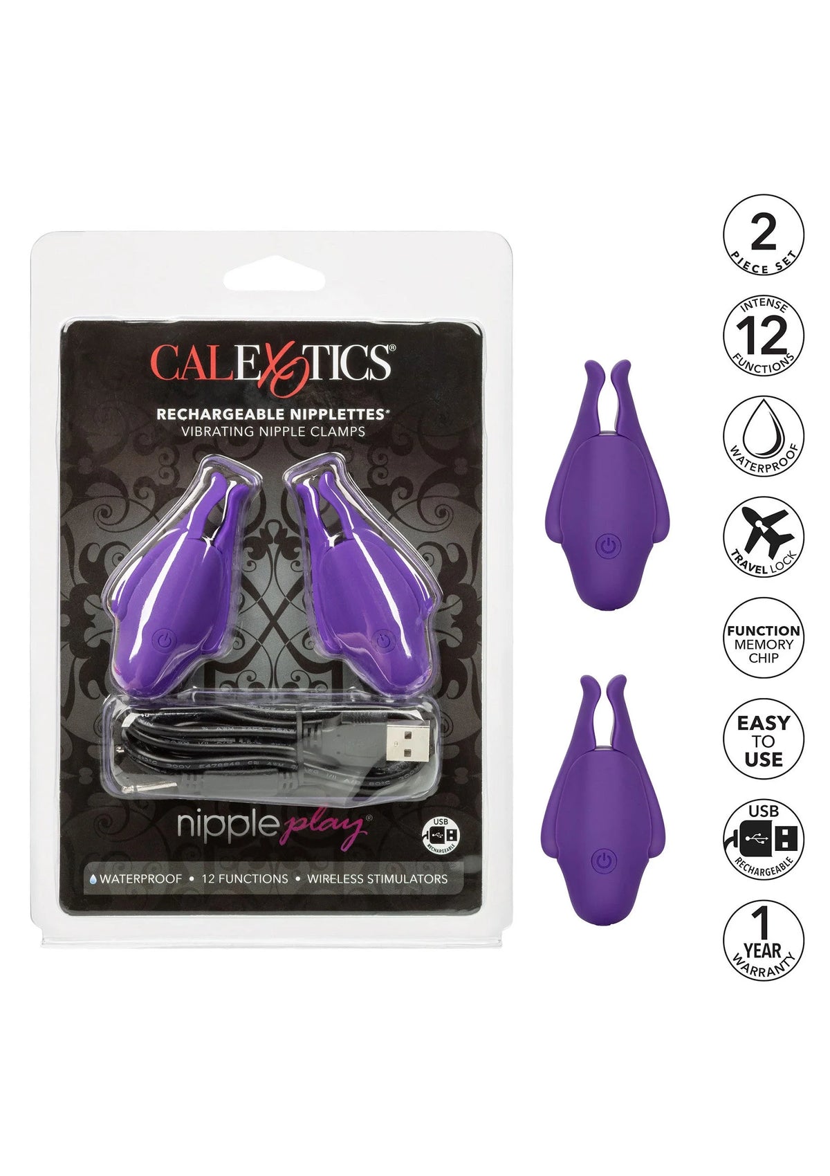 Bestel: Rechargeable Nipplettes by CalExotics Nipple Play - bij Happytoys.nl, happytoys.be, Happytoys.ae: erotische sex webshop | liever Happy dan Easy âââââ