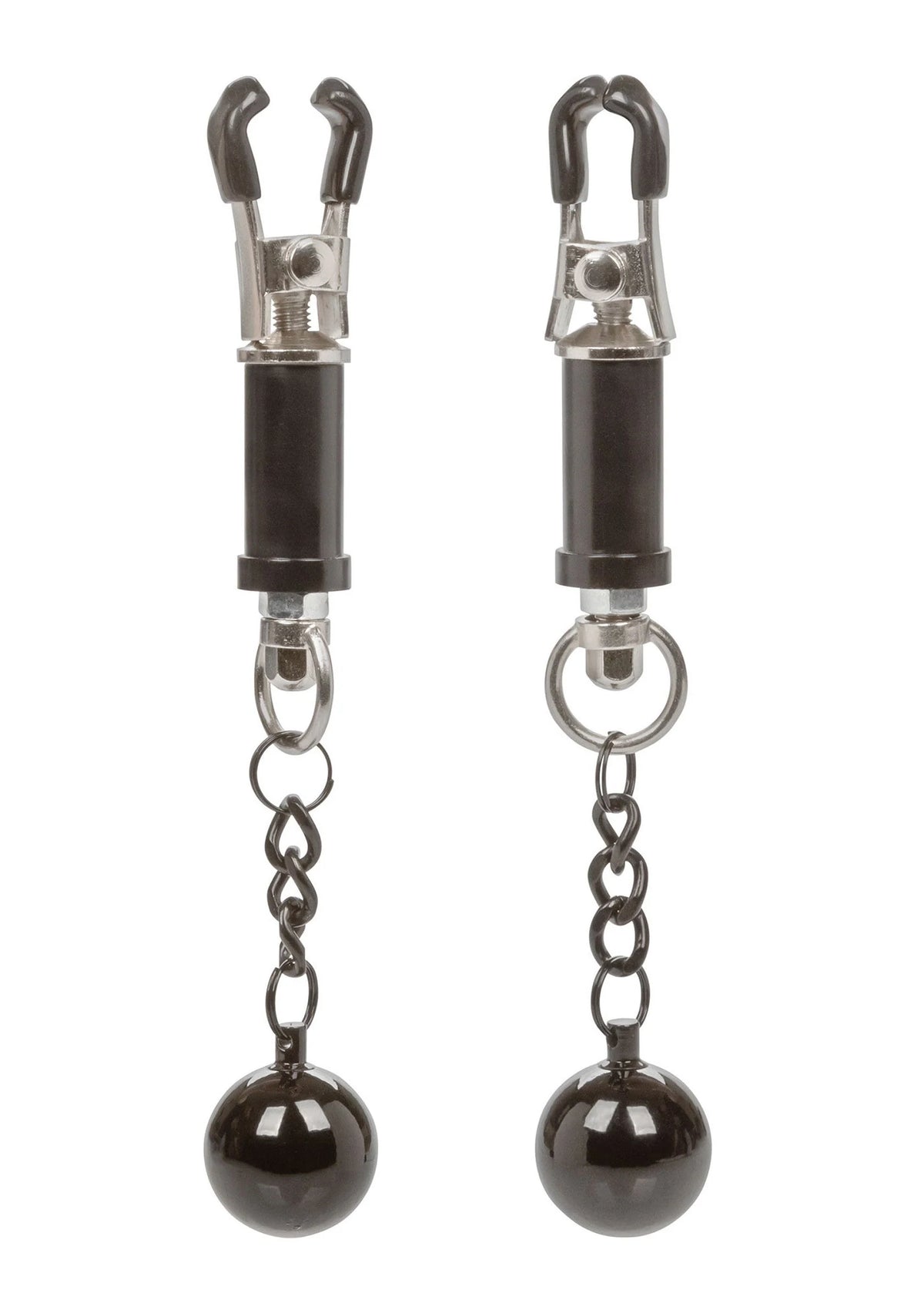 Bestel: Nipple Grips Weighted Twist Nipple Clamps by CalExotics - bij Happytoys.nl, happytoys.be, Happytoys.ae: erotische sex webshop | liever Happy dan Easy βββββ - Default Title - 12966 - SILVER