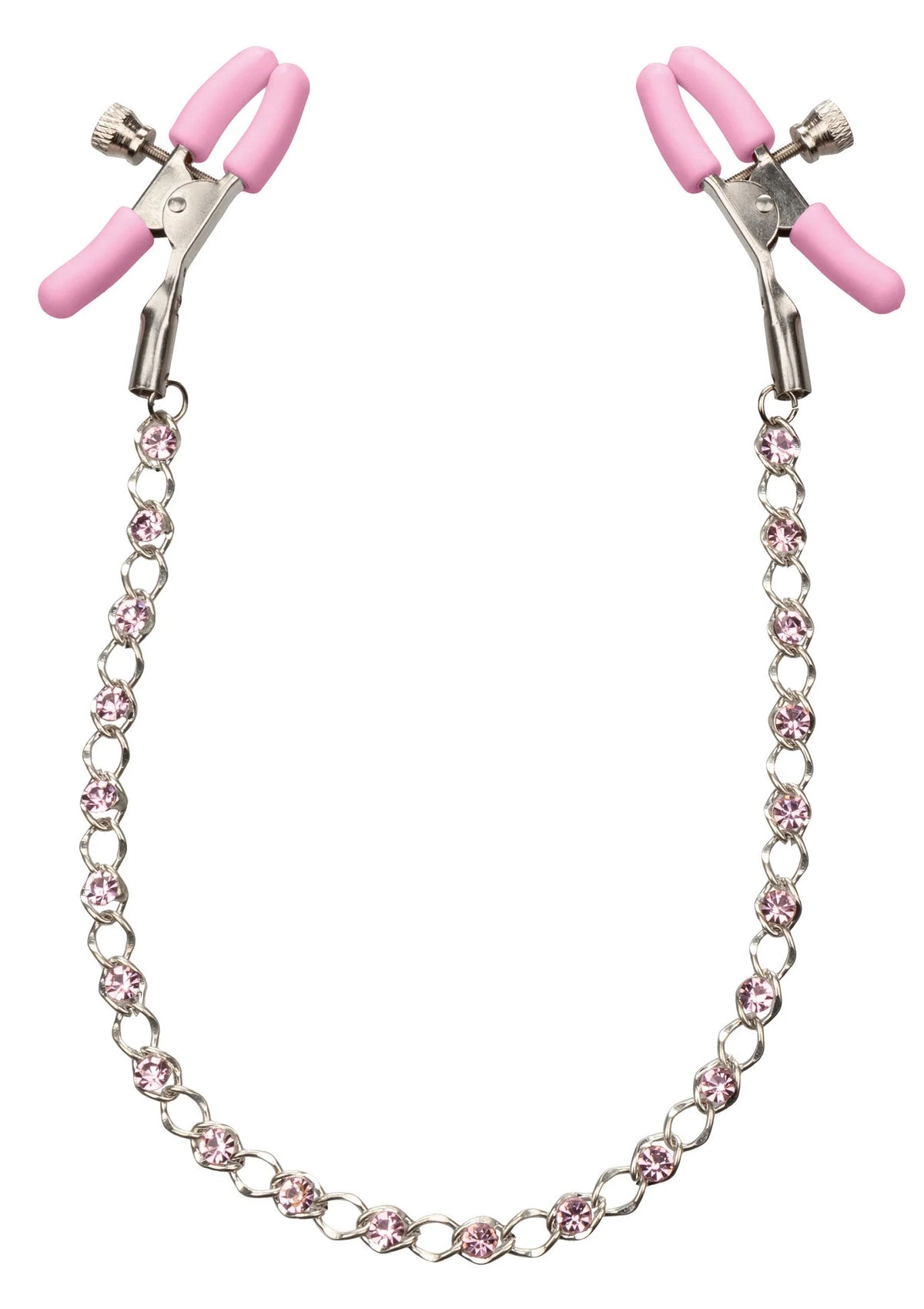 Bestel: Crystal Chain Nipple Clamps by CalExotics - bij Happytoys.nl, happytoys.be, Happytoys.ae: erotische sex webshop | liever Happy dan Easy ⭐⭐⭐⭐⭐ - Default Title - 12969 - PINK