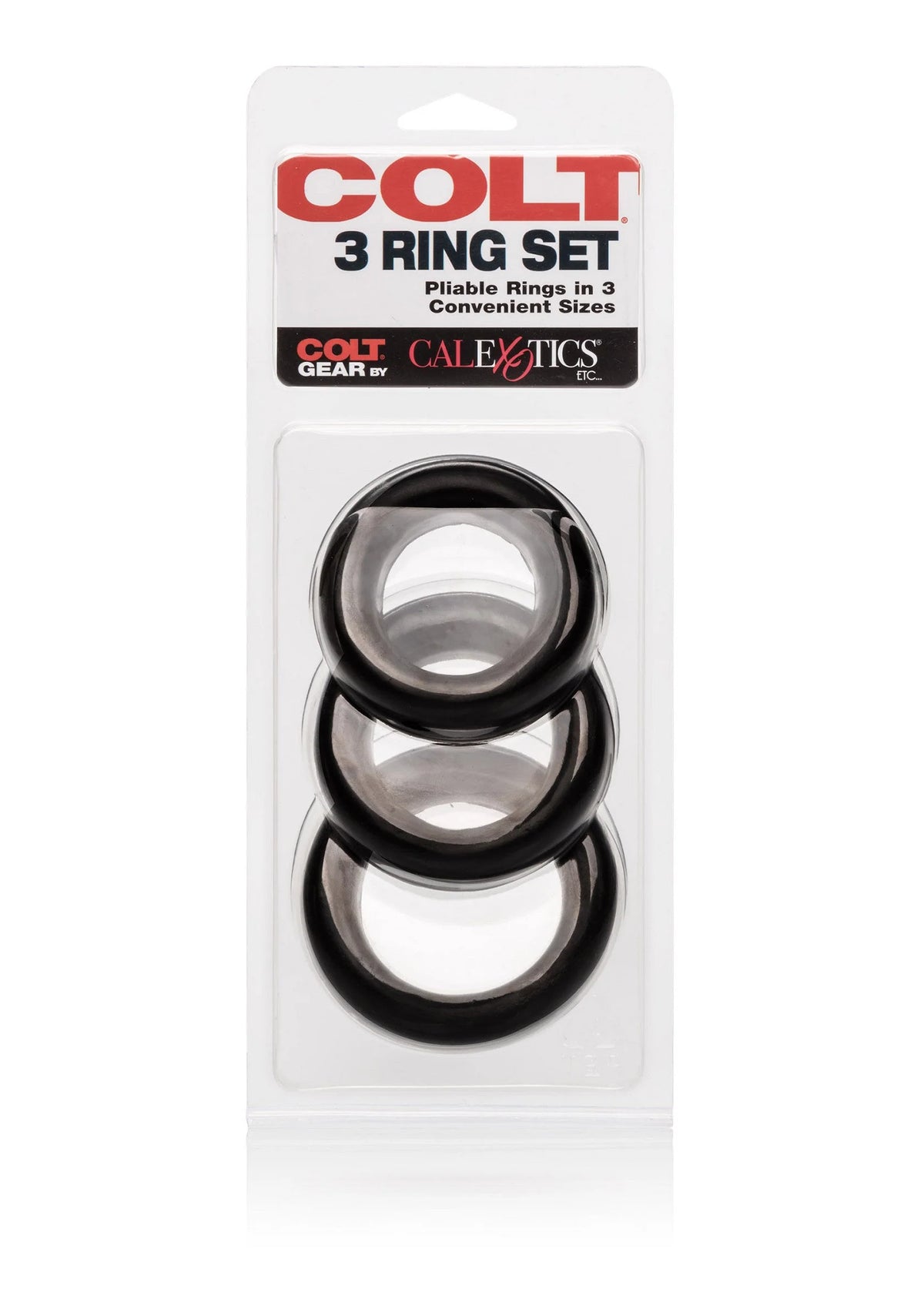 Bestel: COLT 3 Ring Set Cockrings by CalExotics - bij Happytoys.nl, happytoys.be, Happytoys.ae: erotische sex webshop | liever Happy dan Easy ⭐⭐⭐⭐⭐