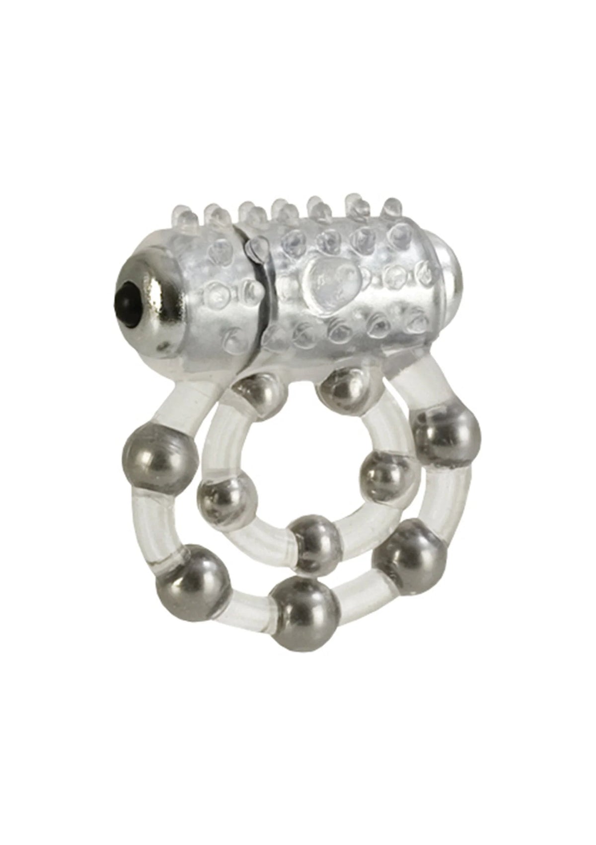 Bestel: 10 Bead Maximus Ring by CalExotics - bij Happytoys.nl, happytoys.be, Happytoys.ae: erotische sex webshop | liever Happy dan Easy âââââ - Default Title - 13341 - CLEAR