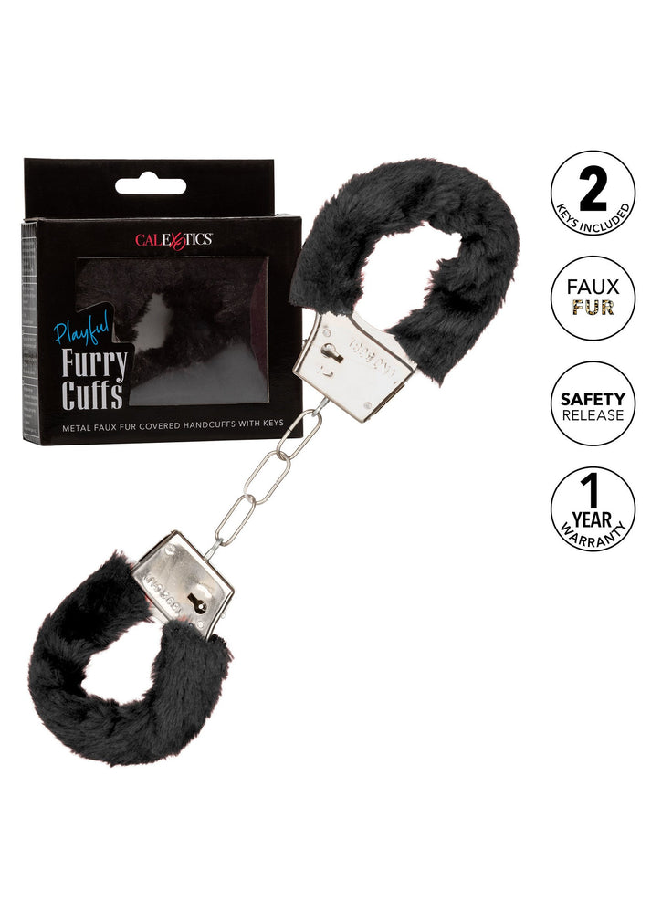 Bestel: Playful Furry Cuffs by CalExotics - bij Happytoys.nl, happytoys.be, Happytoys.ae: erotische sex webshop | liever Happy dan Easy ⭐⭐⭐⭐⭐