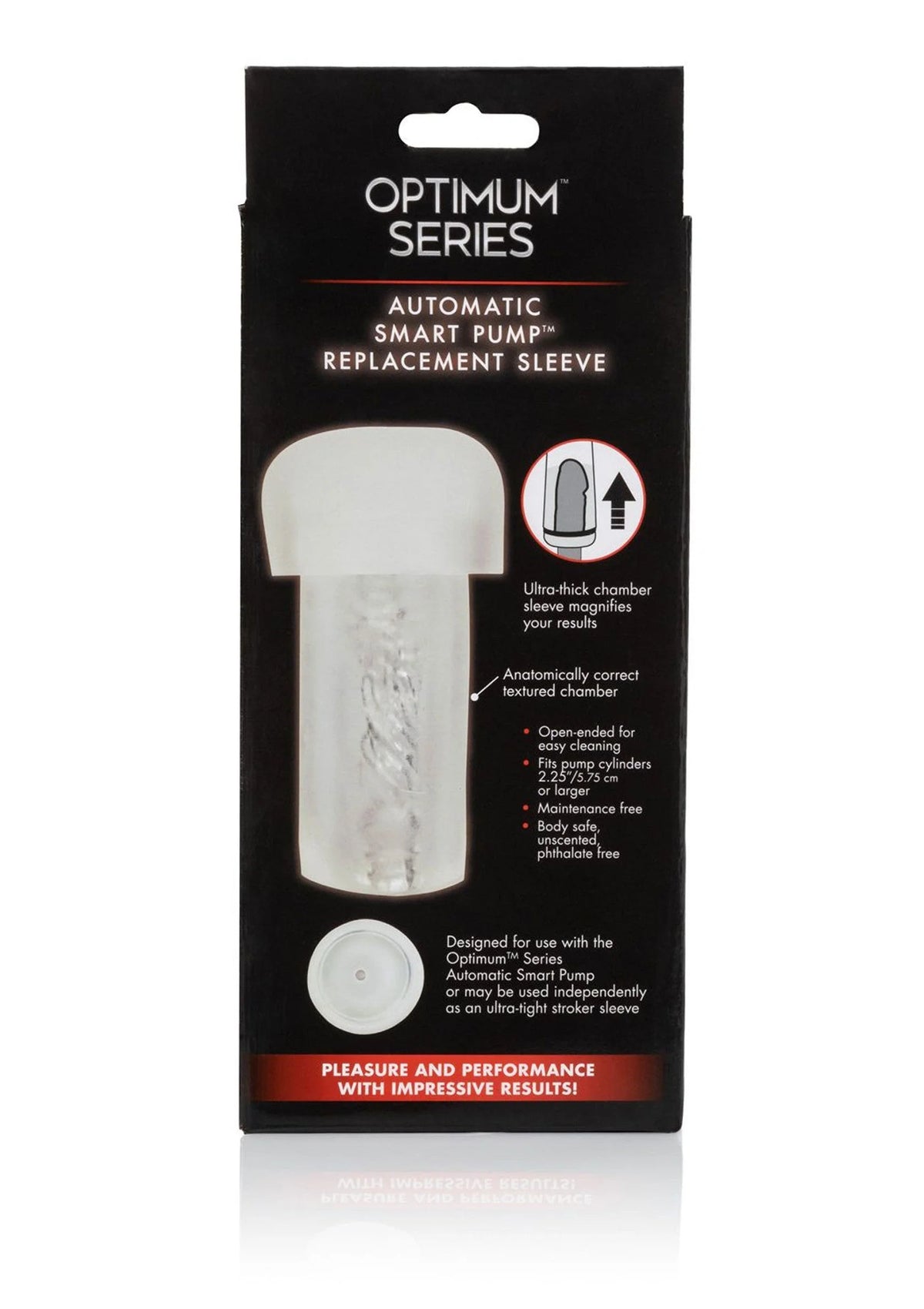 Bestel: Optimum Series Automatic Smart Pump Replacement Sleeve by CalExotics - bij Happytoys.nl, happytoys.be, Happytoys.ae: erotische sex webshop | liever Happy dan Easy ⭐⭐⭐⭐⭐