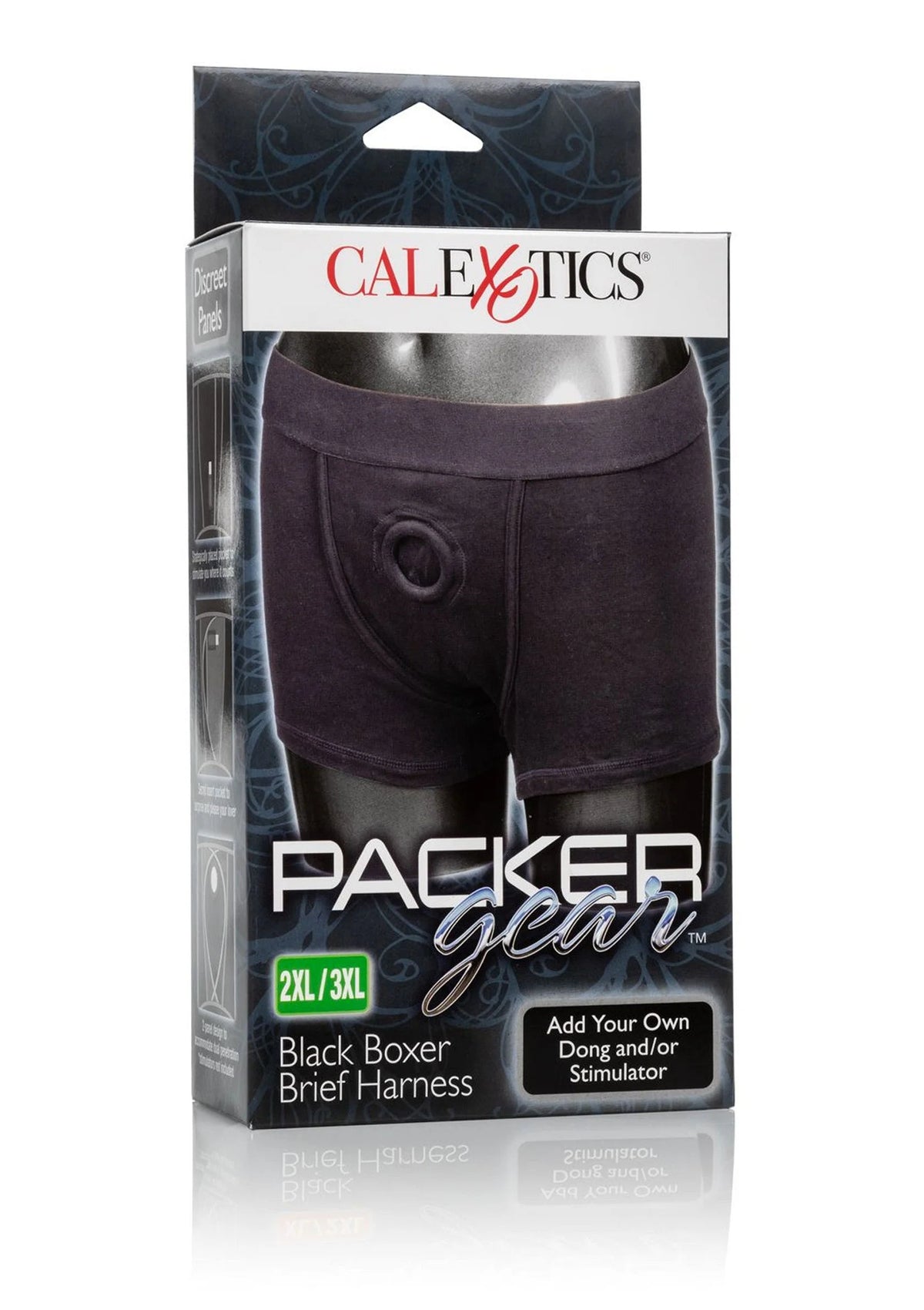 Bestel: Boxer Brief Harness for pegging by CalExotics - bij Happytoys.nl, happytoys.be, Happytoys.ae: erotische sex webshop | liever Happy dan Easy ⭐⭐⭐⭐⭐ - M/L - 13486 - BLACK - M/L