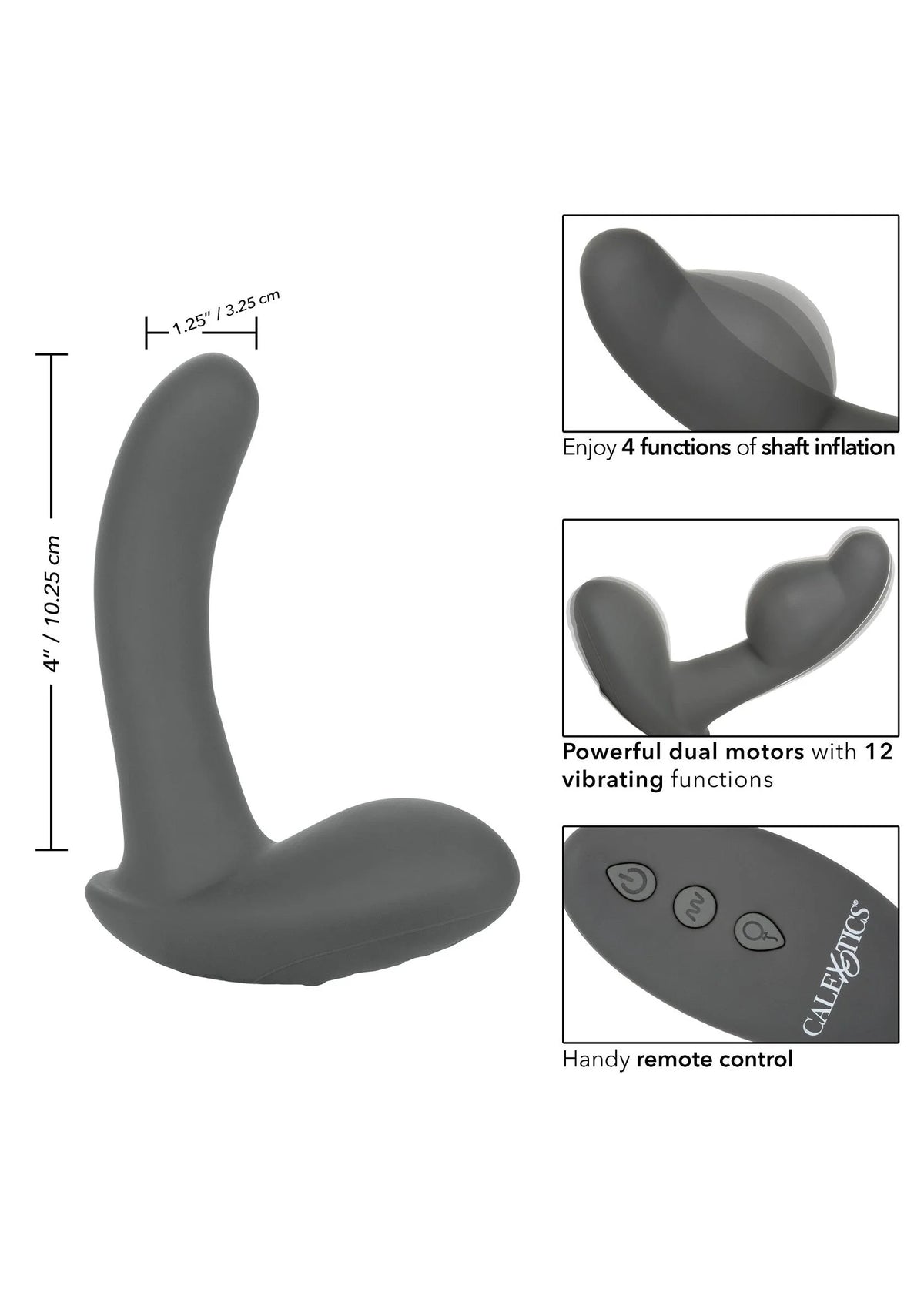 Bestel: Eclipse Eclipse Rem Inflatable Probe Anal Vibrator by CalExotics - bij Happytoys.nl, happytoys.be, Happytoys.ae: erotische sex webshop | liever Happy dan Easy ⭐⭐⭐⭐⭐
