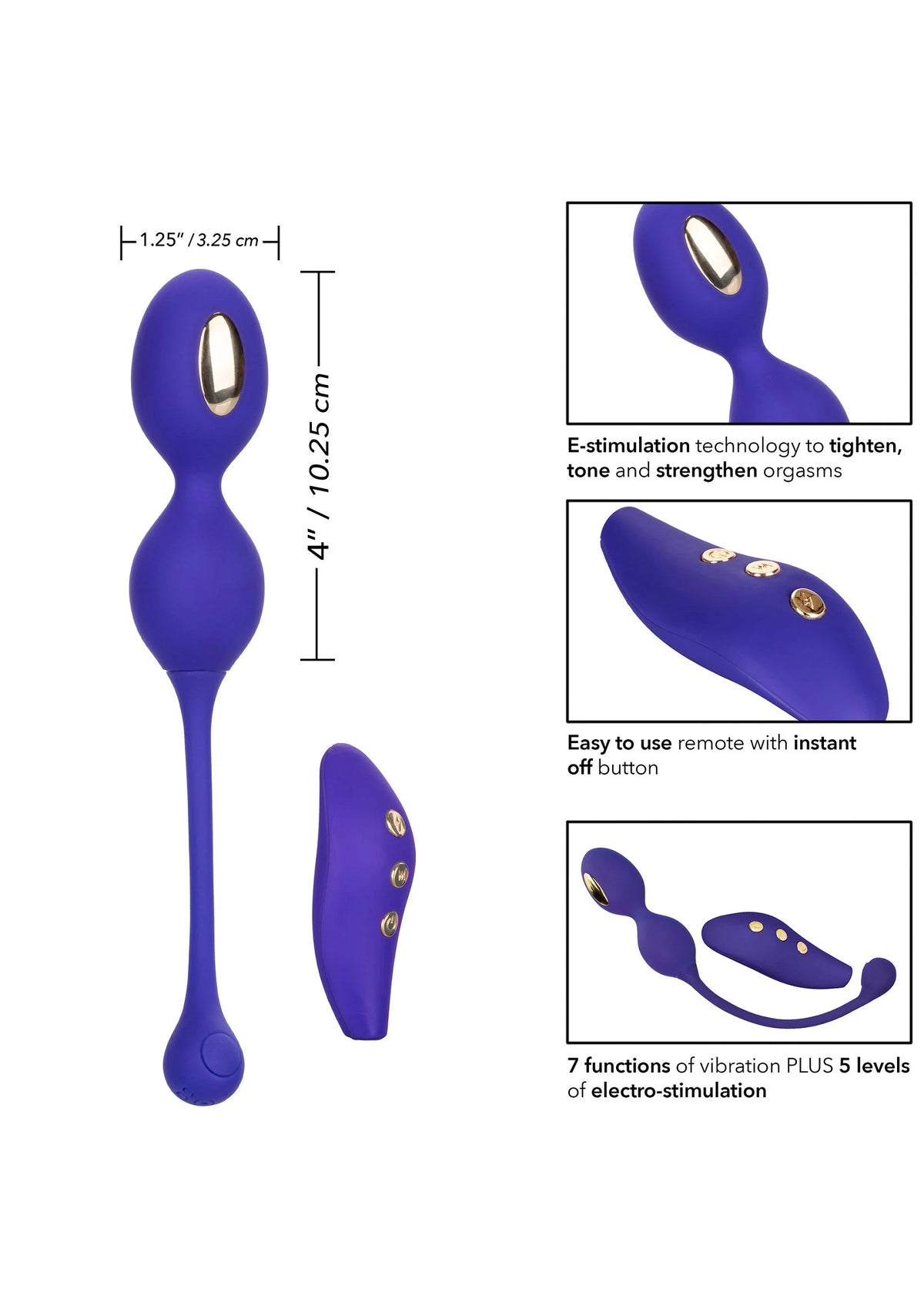 Bestel: Impulse Intimate E - Stimulator Remote Dual Kegel Exerciser by CalExotics - bij Happytoys.nl, happytoys.be, Happytoys.ae: erotische sex webshop | liever Happy dan Easy ⭐⭐⭐⭐⭐