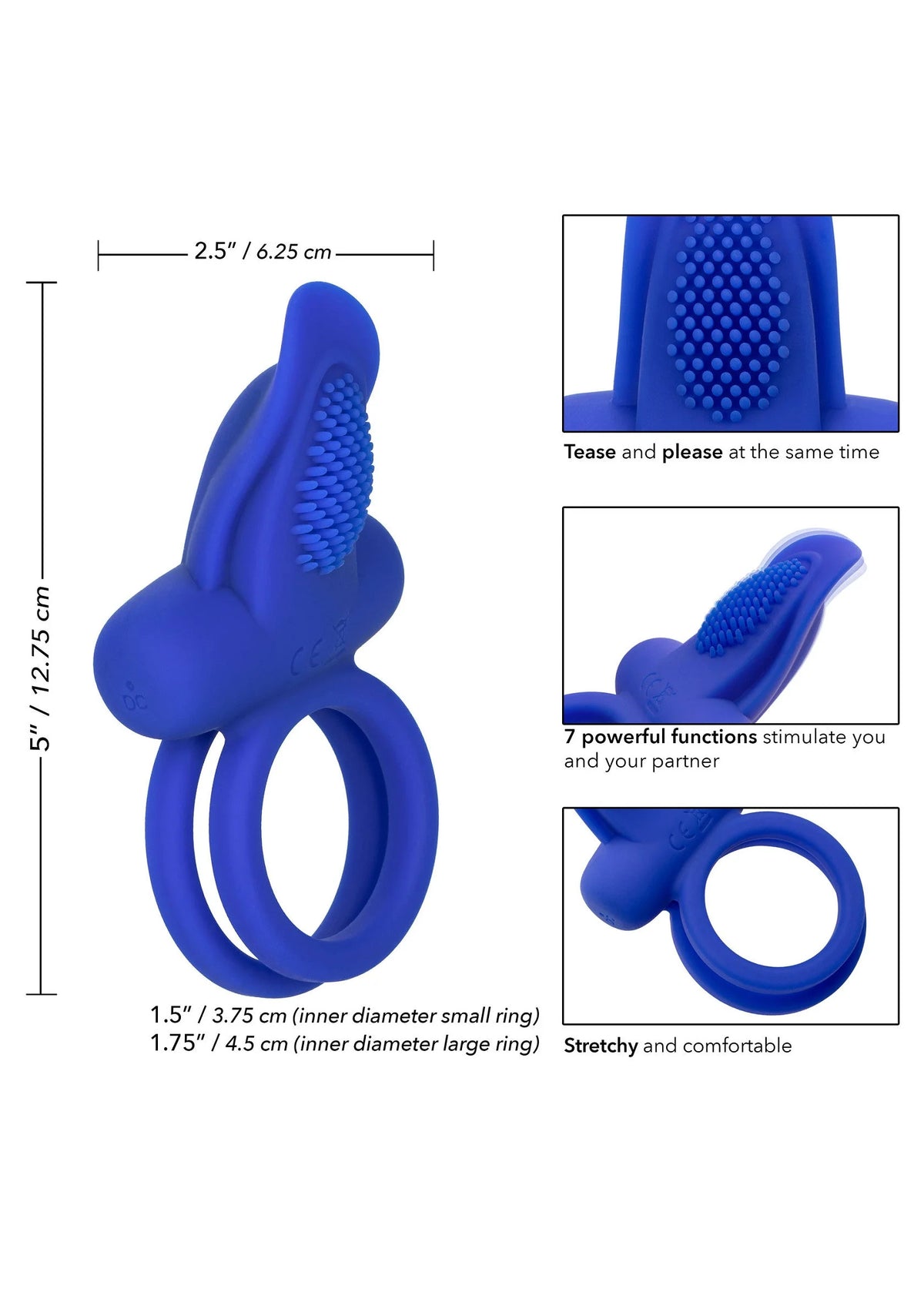 Bestel: Silicone Rechargeable Dual Pleaser Enhancer by CalExotics - bij Happytoys.nl, happytoys.be, Happytoys.ae: erotische sex webshop | liever Happy dan Easy âââââ