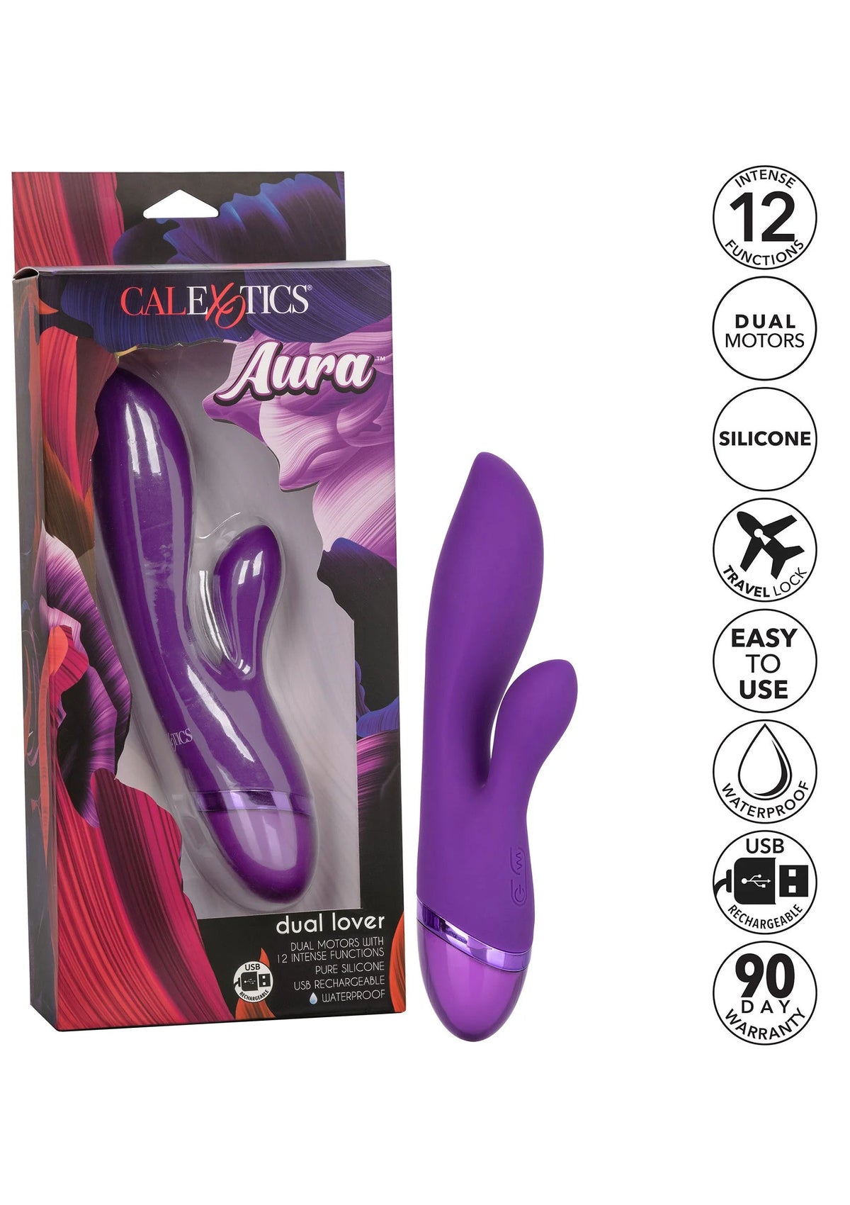 Bestel: Aura Dual Lover by CalExotics - bij Happytoys.nl, happytoys.be, Happytoys.ae: erotische sex webshop | liever Happy dan Easy ⭐⭐⭐⭐⭐