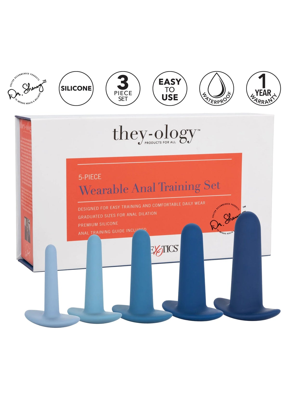 Bestel: They - ology 5 - Piece Wearable Anal Training Set by CalExotics - bij Happytoys.nl, happytoys.be, Happytoys.ae: erotische sex webshop | liever Happy dan Easy ⭐⭐⭐⭐⭐