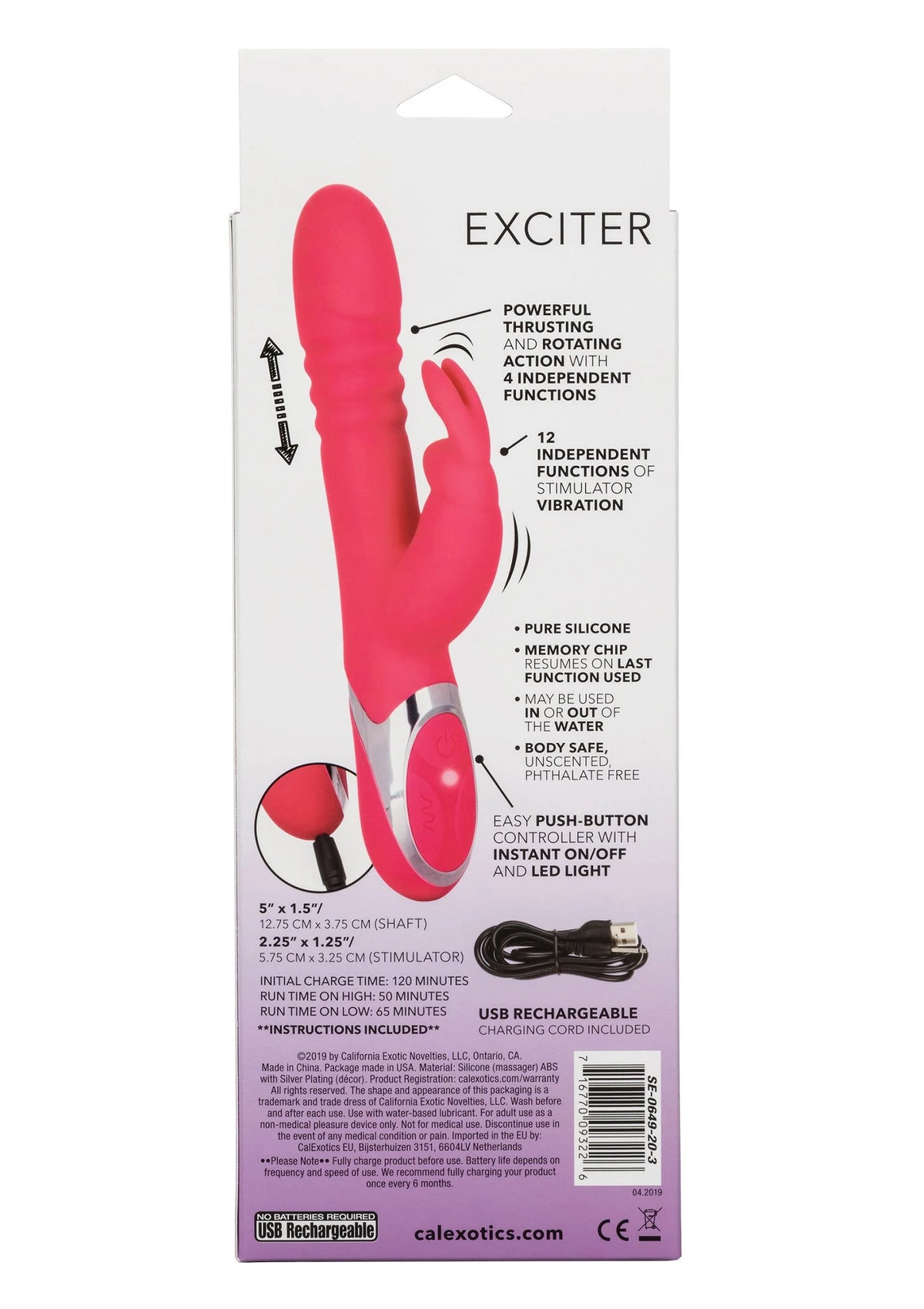Bestel: Enchanted Exciter Rabbit vibrator by CalExotics - bij Happytoys.nl, happytoys.be, Happytoys.ae: erotische sex webshop | liever Happy dan Easy ⭐⭐⭐⭐⭐