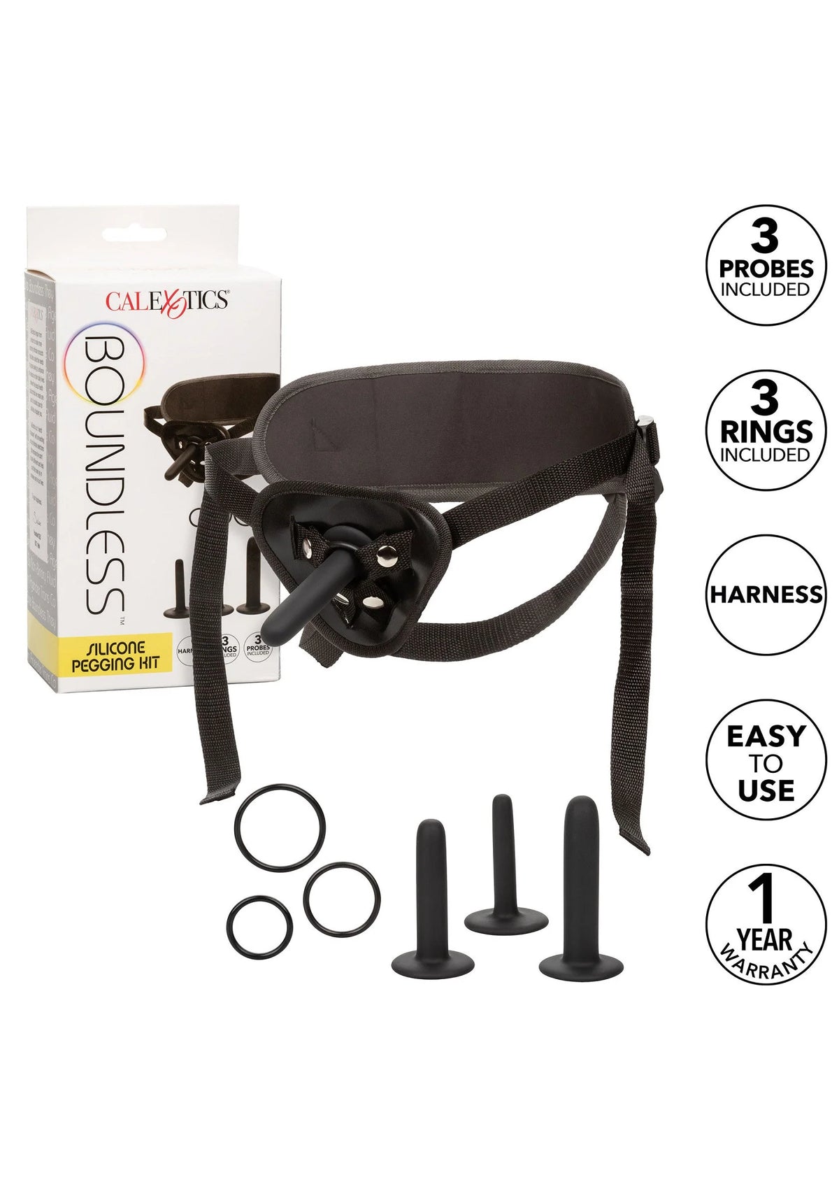 Bestel: Boundless Silicone Pegging Kit by CalExotics - bij Happytoys.nl, happytoys.be, Happytoys.ae: erotische sex webshop | liever Happy dan Easy ⭐⭐⭐⭐⭐