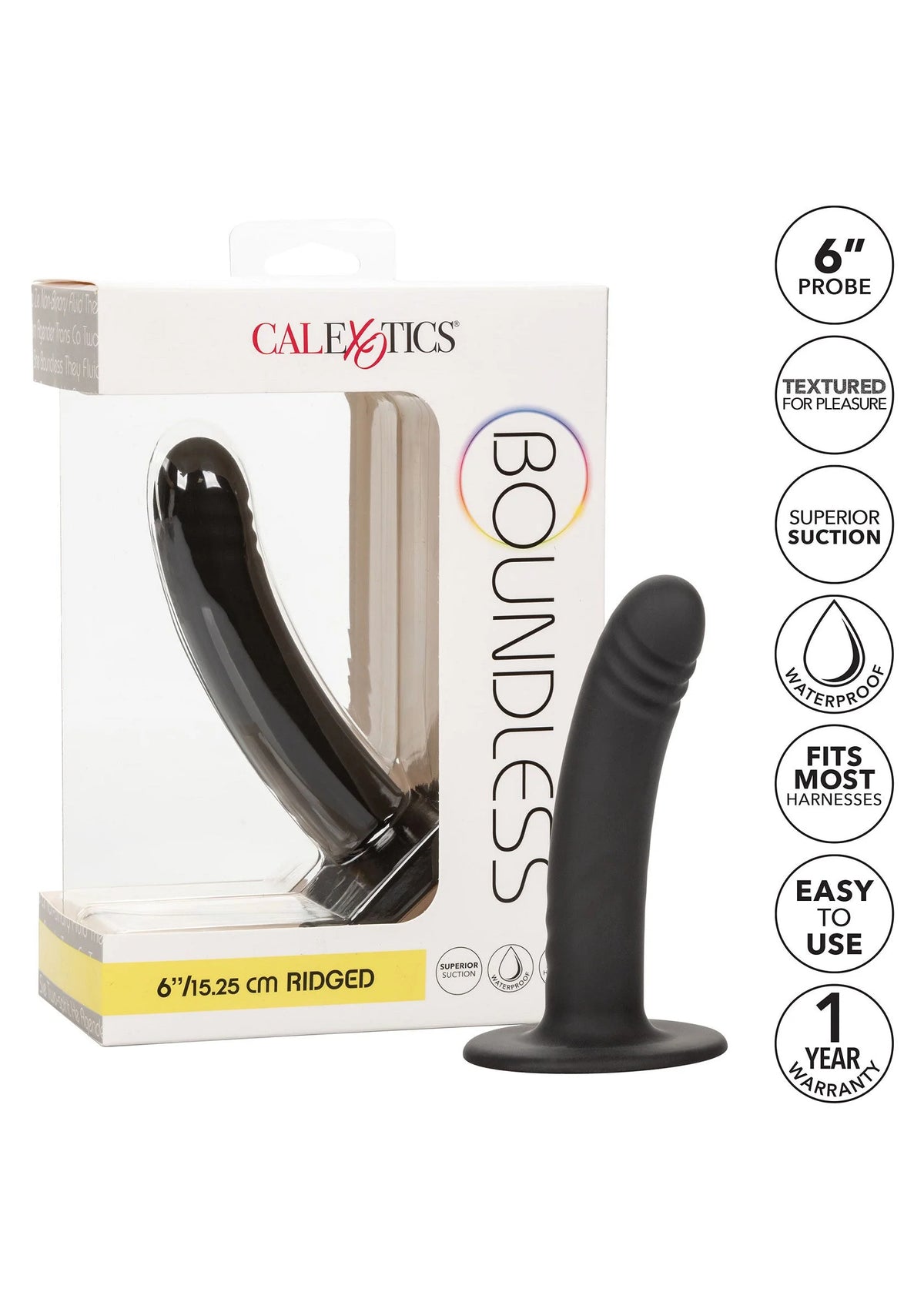 Bestel: Boundless 6â/15.25 cm Ridged Anaal probe by CalExotics - bij Happytoys.nl, happytoys.be, Happytoys.ae: erotische sex webshop | liever Happy dan Easy âââââ
