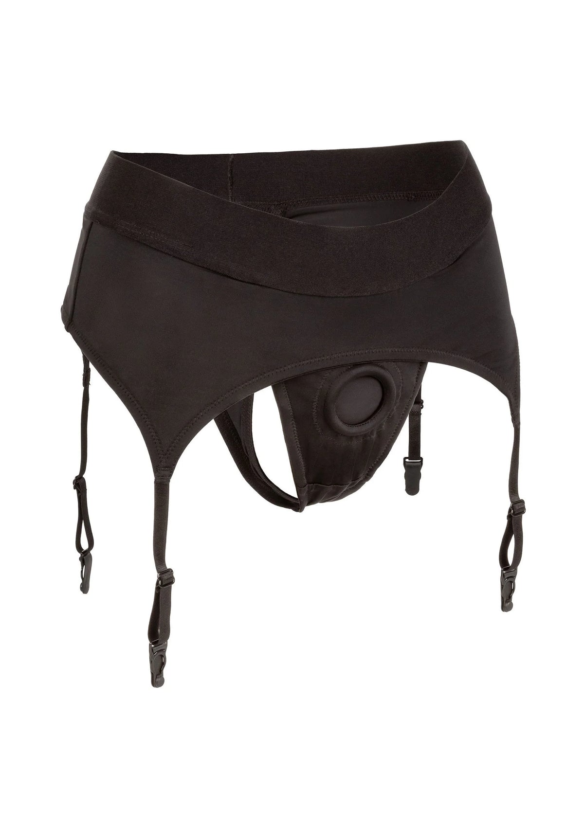 Bestel: Boundless Thong with Garter by CalExotics - bij Happytoys: de erotische sex webshop | liever Happy dan Easy āāāāā - L/XL - 14237 - BLACK - L/XL