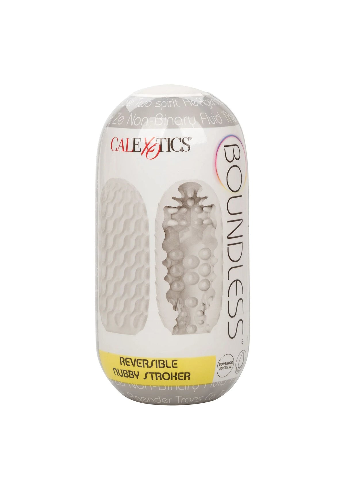 Bestel: Boundless Reversible Nubby Stroker by CalExotics - bij Happytoys.nl, happytoys.be, Happytoys.ae: erotische sex webshop | liever Happy dan Easy ⭐⭐⭐⭐⭐