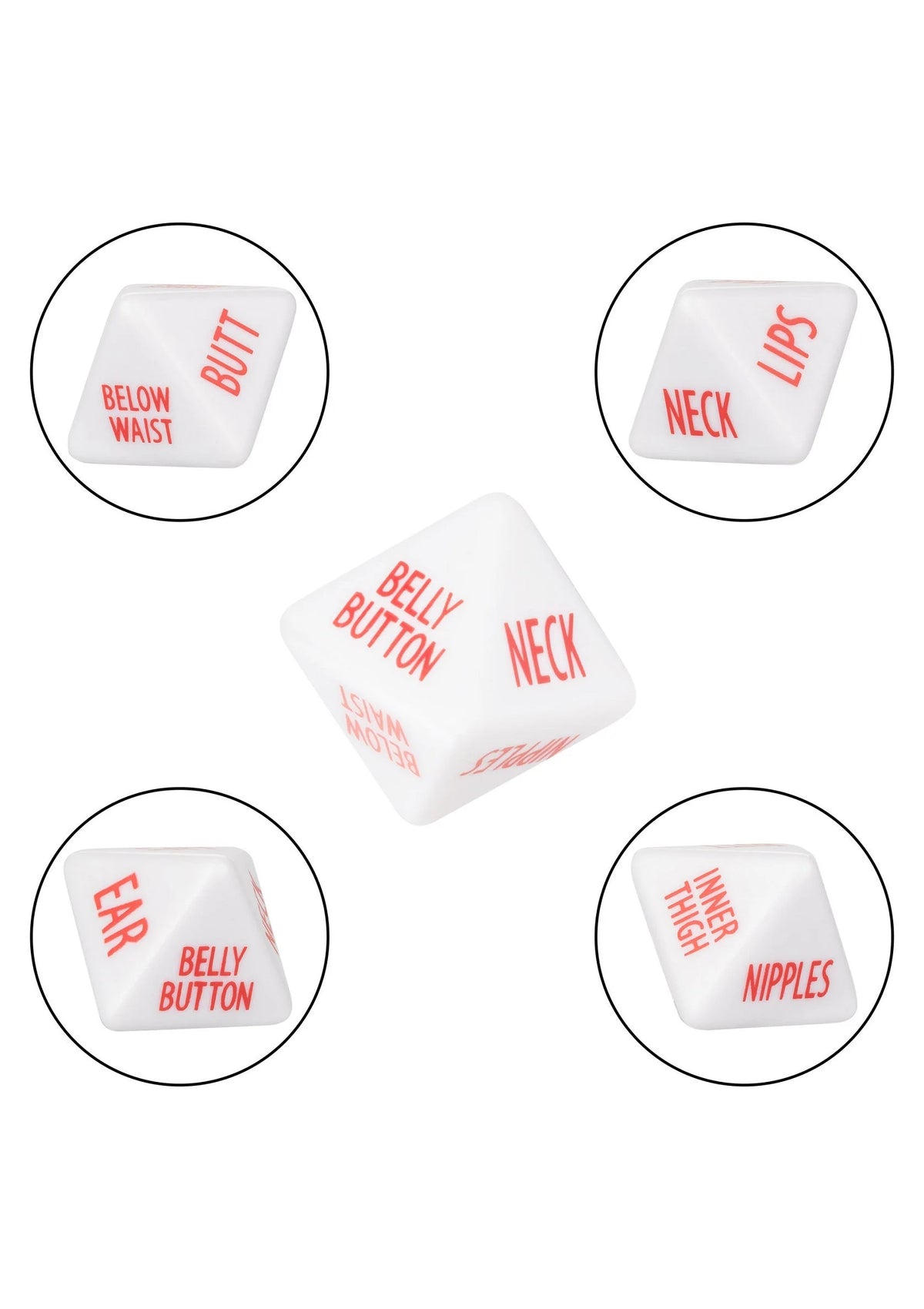 Bestel: Tempt & Tease Dice (EN) by CalExotics - bij Happytoys.nl, happytoys.be, Happytoys.ae: erotische sex webshop | liever Happy dan Easy ⭐⭐⭐⭐⭐