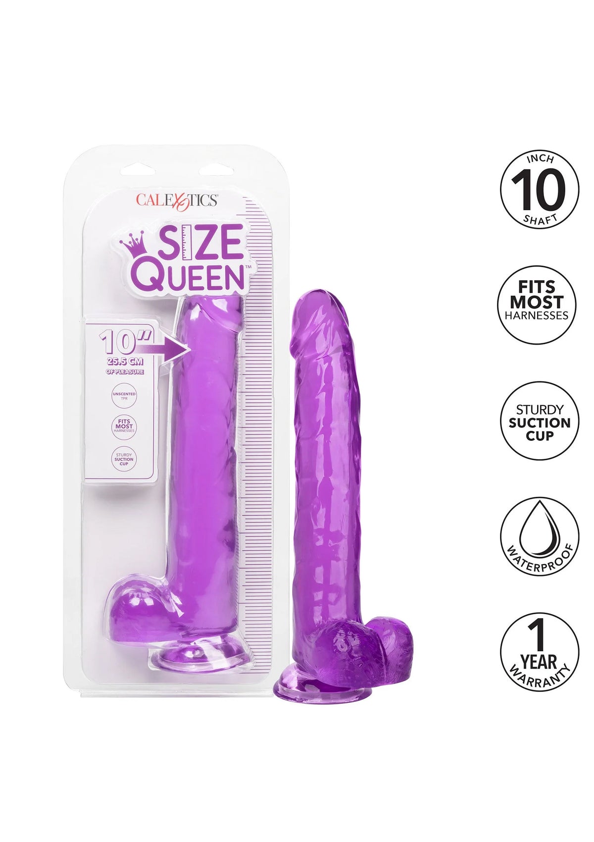 Bestel: Queen Size Dong 10 inch by CalExotics Size Queen - dildo bij Happytoys.nl, happytoys.be, Happytoys.ae: erotische sex webshop | liever Happy dan Easy ⭐⭐⭐⭐⭐