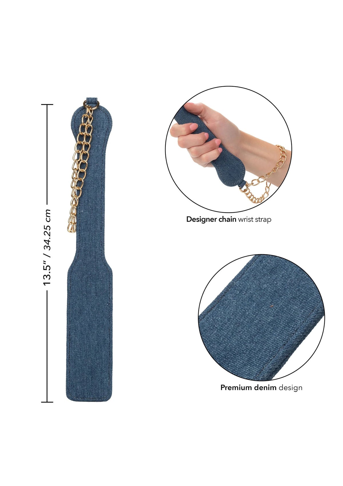 Bestel: Ride 'em Premium Denim Collection Paddle by CalExotics - bij Happytoys.nl, happytoys.be, Happytoys.ae: erotische sex webshop | liever Happy dan Easy ⭐⭐⭐⭐⭐