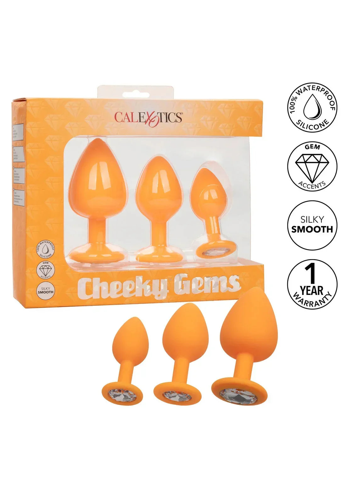Bestel: Cheeky Gems 3 pcs by CalExotics - bij Happytoys.nl, happytoys.be, Happytoys.ae: erotische sex webshop | liever Happy dan Easy ⭐⭐⭐⭐⭐