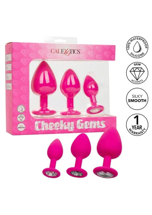 Bestel: Cheeky Gems 3 pcs by CalExotics - bij Happytoys.nl, happytoys.be, Happytoys.ae: erotische sex webshop | liever Happy dan Easy ⭐⭐⭐⭐⭐