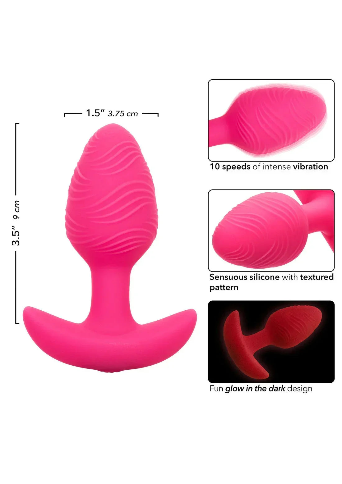 Bestel: Cheeky Glow Vibrating Plug S by CalExotics - bij Happytoys.nl, happytoys.be, Happytoys.ae: erotische sex webshop | liever Happy dan Easy âââââ