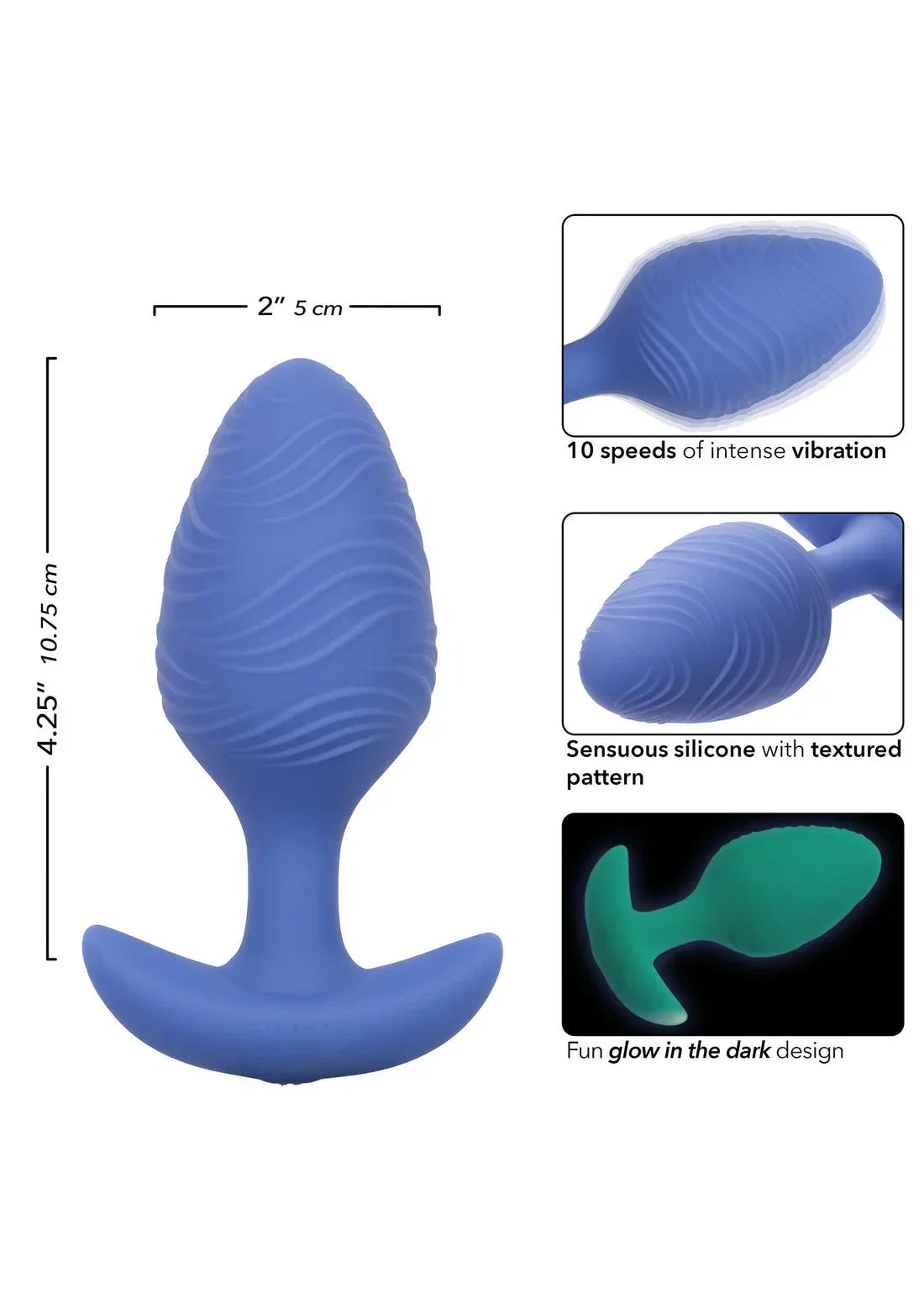 Bestel: Cheeky Glow Vibrating Plug L by CalExotics - bij Happytoys.nl, happytoys.be, Happytoys.ae: erotische sex webshop | liever Happy dan Easy âââââ