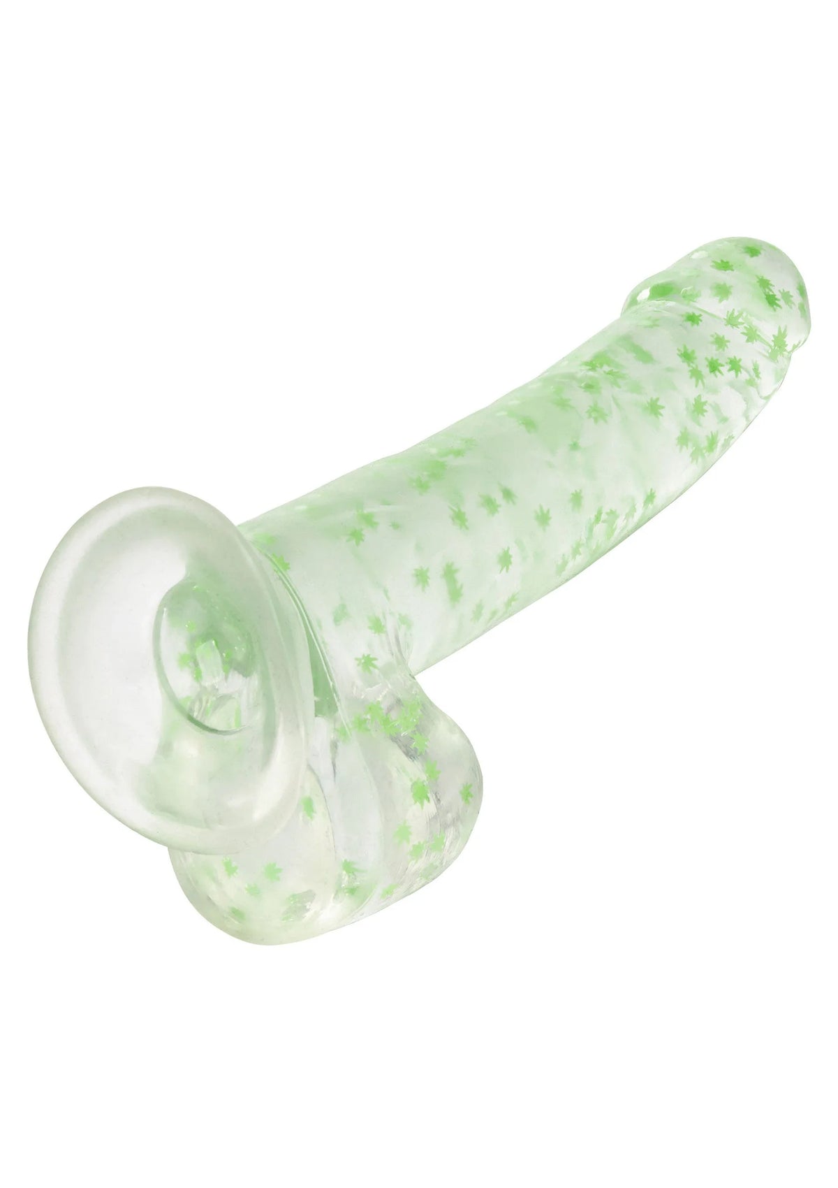 Bestel: Naughty Bits I Leaf Dick Glow - In - The - Dark Weed Leaf Dildo by CalExotics - bij Happytoys.nl, happytoys.be, Happytoys.ae: erotische sex webshop | liever Happy dan Easy ⭐⭐⭐⭐⭐