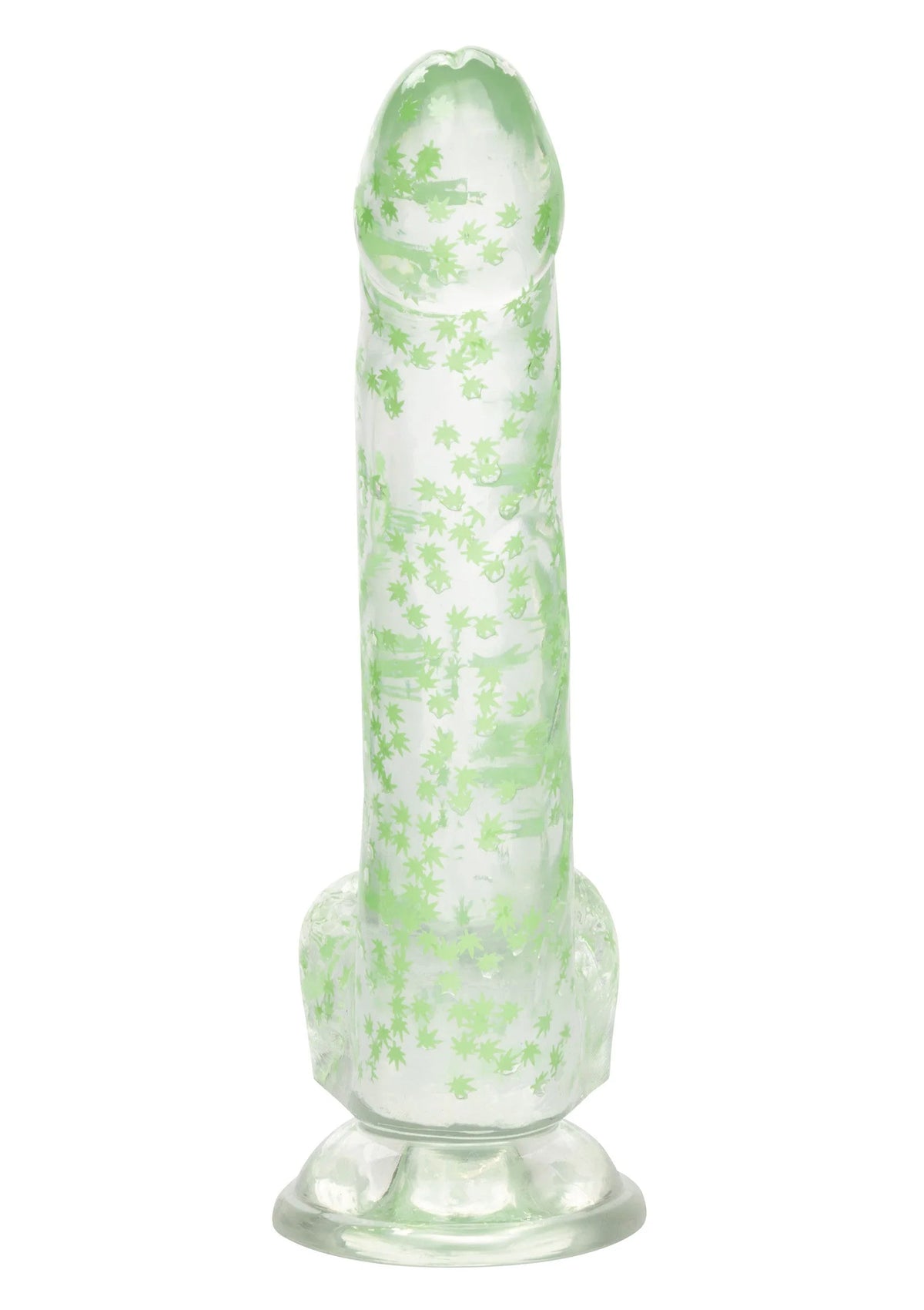 Bestel: Naughty Bits I Leaf Dick Glow - In - The - Dark Weed Leaf Dildo by CalExotics - bij Happytoys.nl, happytoys.be, Happytoys.ae: erotische sex webshop | liever Happy dan Easy ⭐⭐⭐⭐⭐