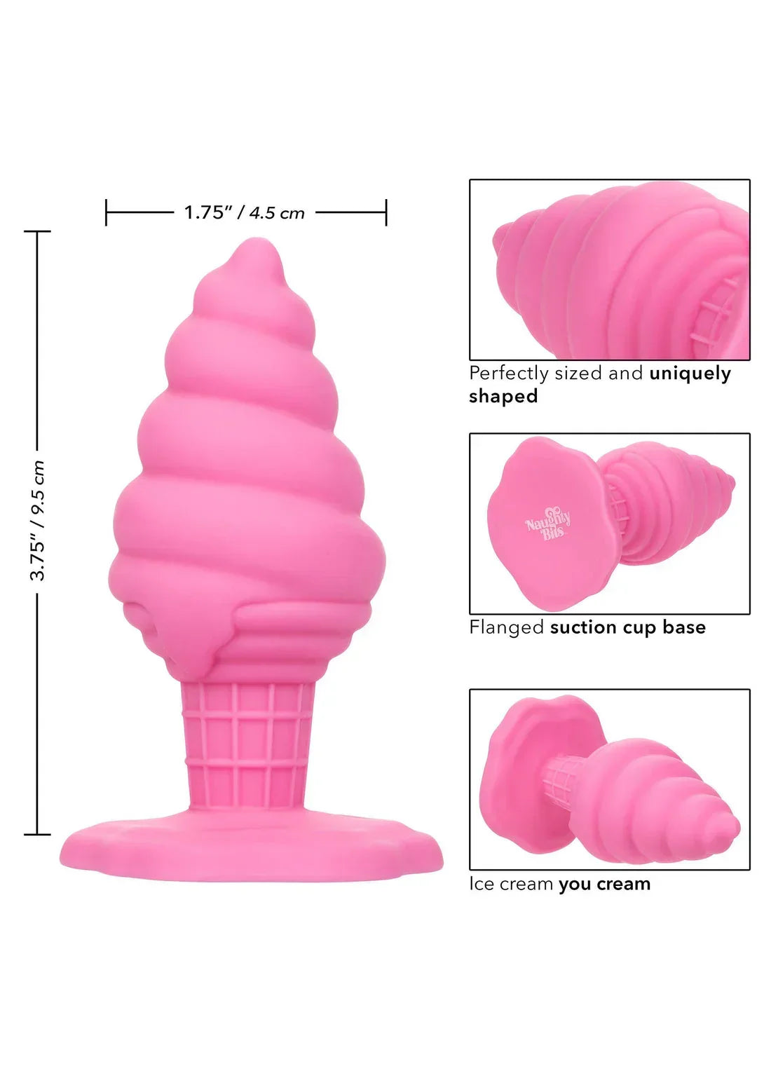 Bestel: Yum Bum Ice Cone Butt Plug by CalExotics - bij Happytoys.nl, happytoys.be, Happytoys.ae: erotische sex webshop | liever Happy dan Easy ⭐⭐⭐⭐⭐