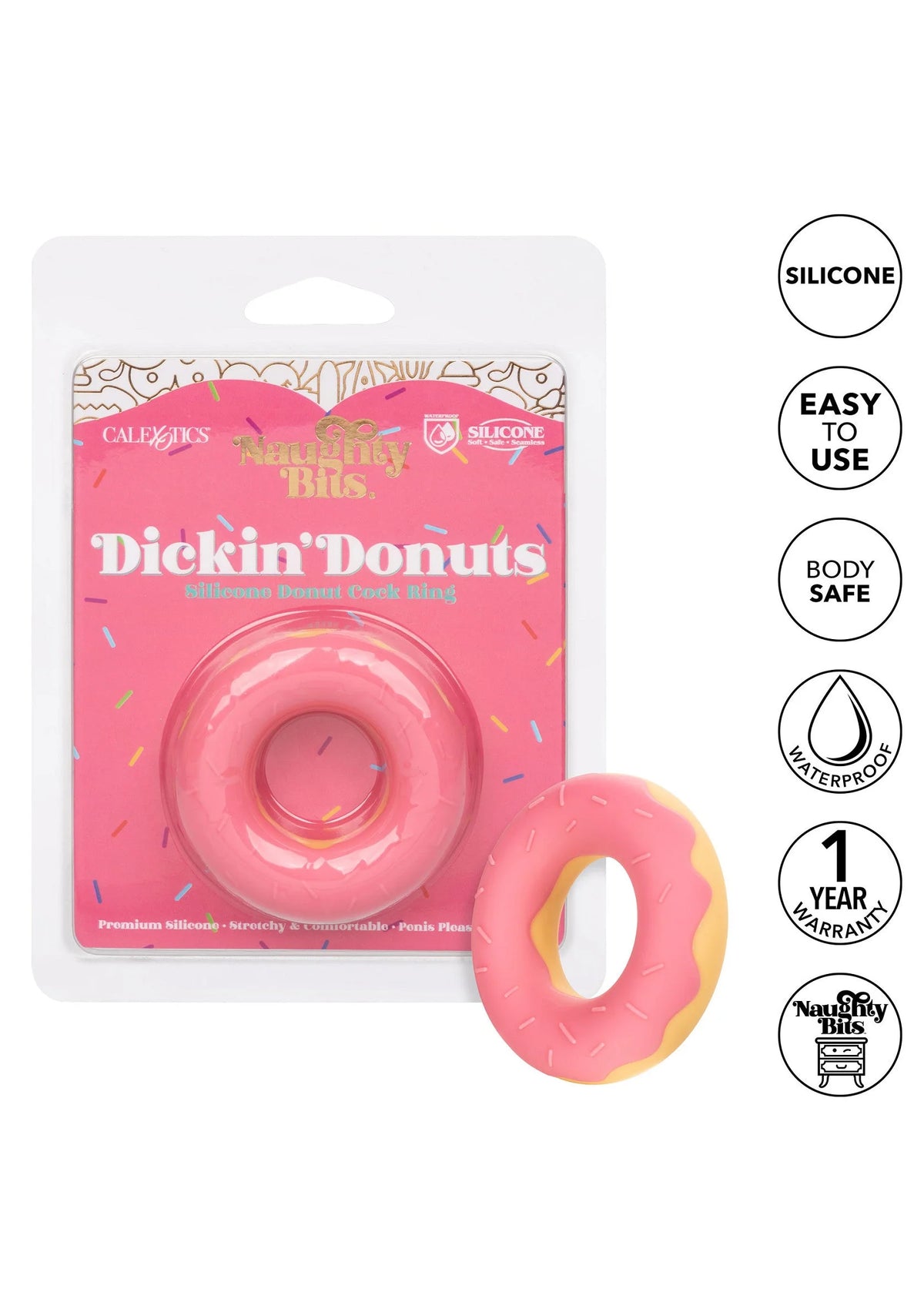 Bestel: Naughty Bits Dickinâ Donuts Silicone Donut Cock RIng by CalExotics - bij Happytoys.nl, happytoys.be, Happytoys.ae: erotische sex webshop | liever Happy dan Easy âââââ